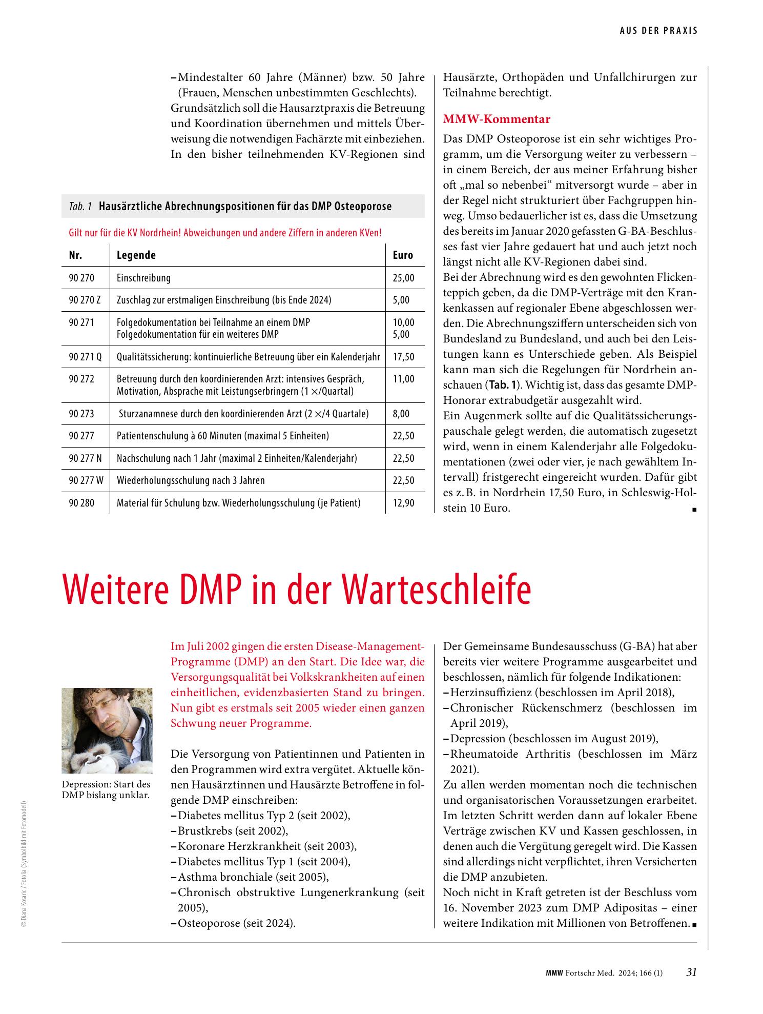 Vorschauseite 1: Weitere DMP in der Warteschleife