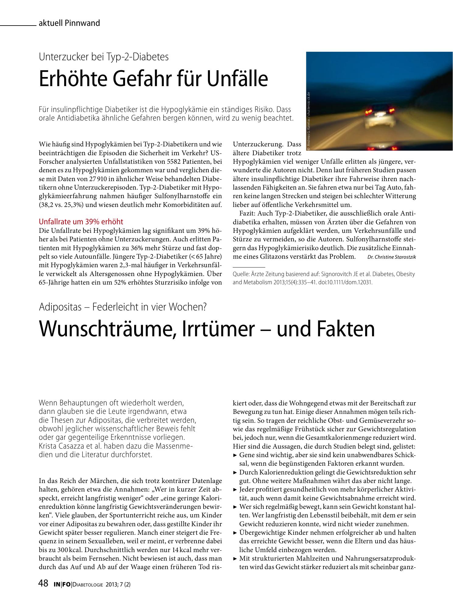 Vorschauseite 1: Erhöhte Gefahr für Unfälle
