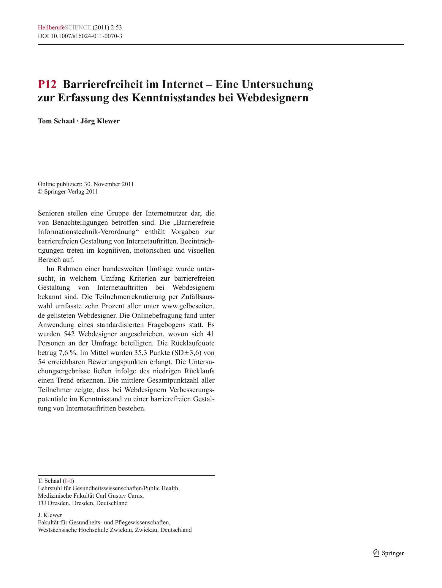 Vorschauseite 1: P12 Barrierefreiheit im Internet