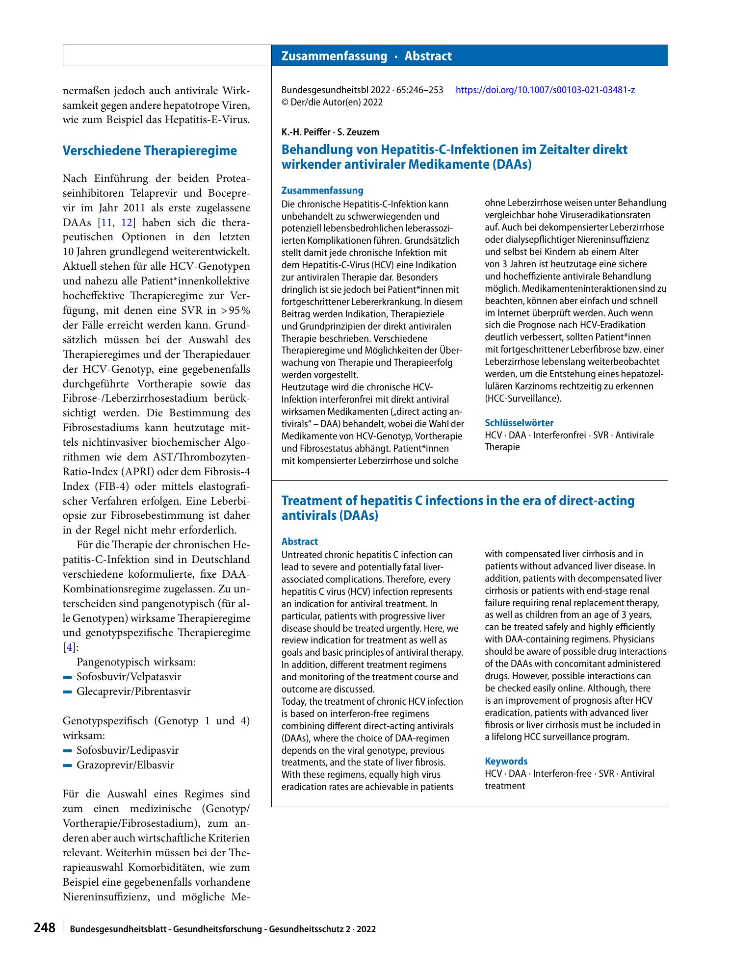 Vorschauseite 3: Behandlung von Hepatitis-C-Infektionen im Zeitalter direkt wirkender antiviraler Medikamente (DAAs)