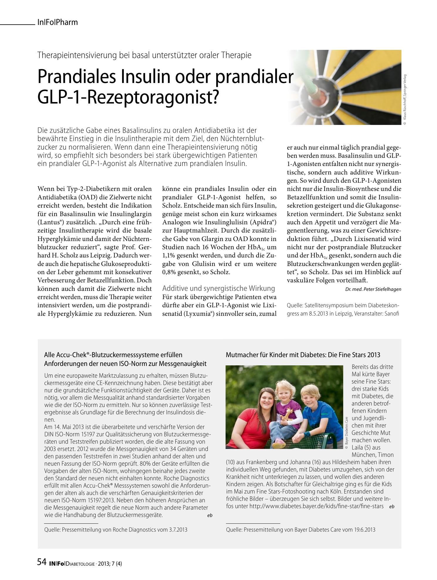 Vorschauseite 1: Prandiales Insulin oder prandialer GLP-1-Rezeptoragonist?