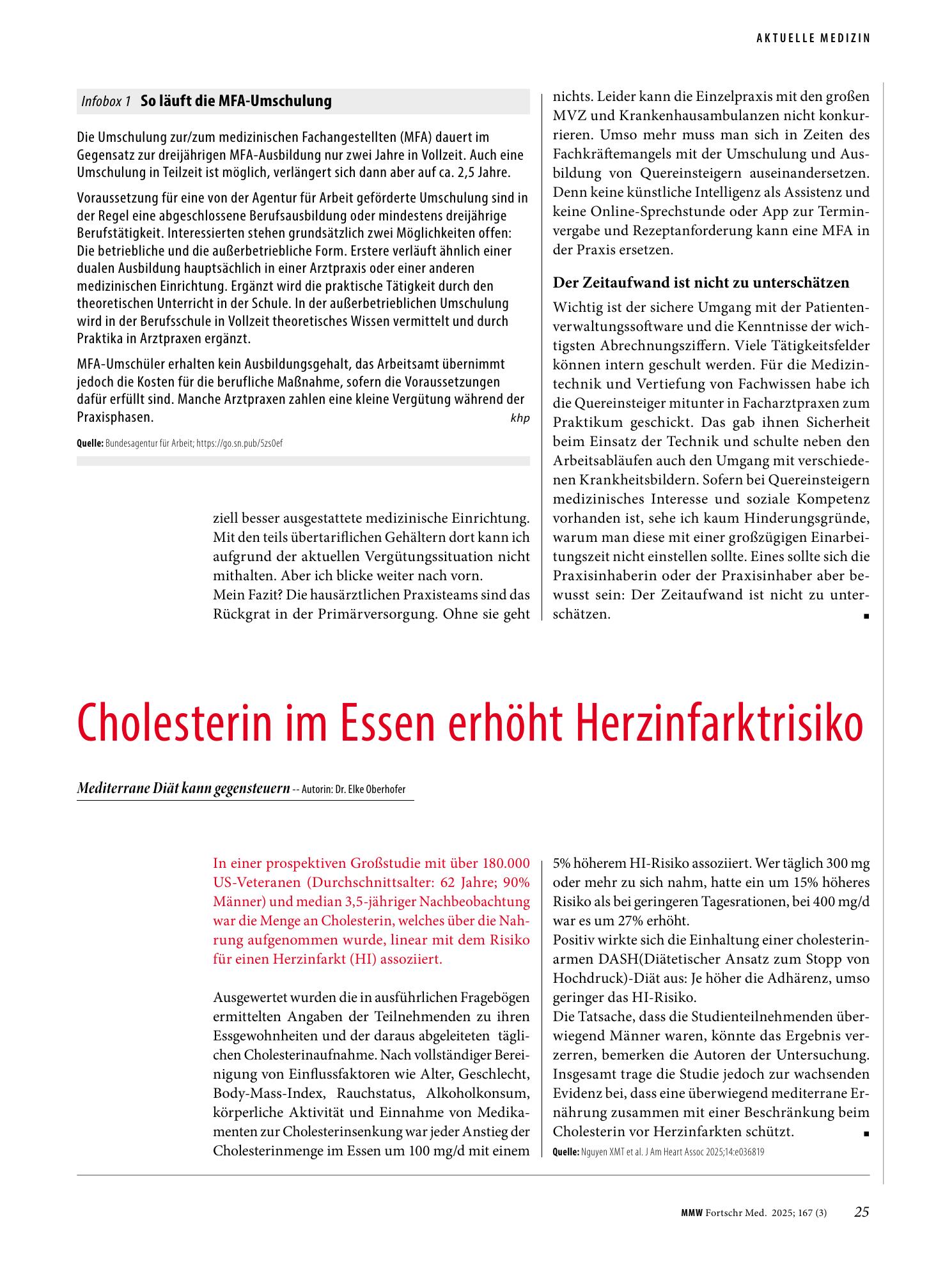 Vorschauseite 1: Cholesterin im Essen erhöht Herzinfarktrisiko