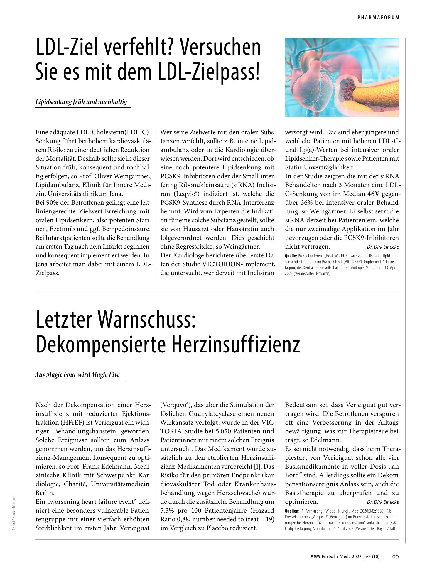 Vorschauseite 1: Letzter Warnschuss: Dekompensierte Herzinsuffizienz