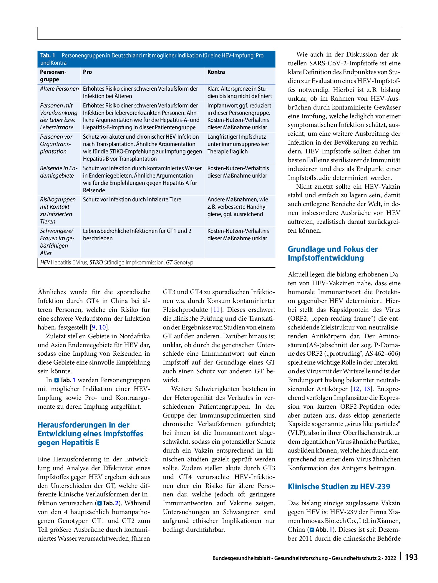 Vorschauseite 2: Impfstoffe gegen Hepatitis E: Wo stehen wir?