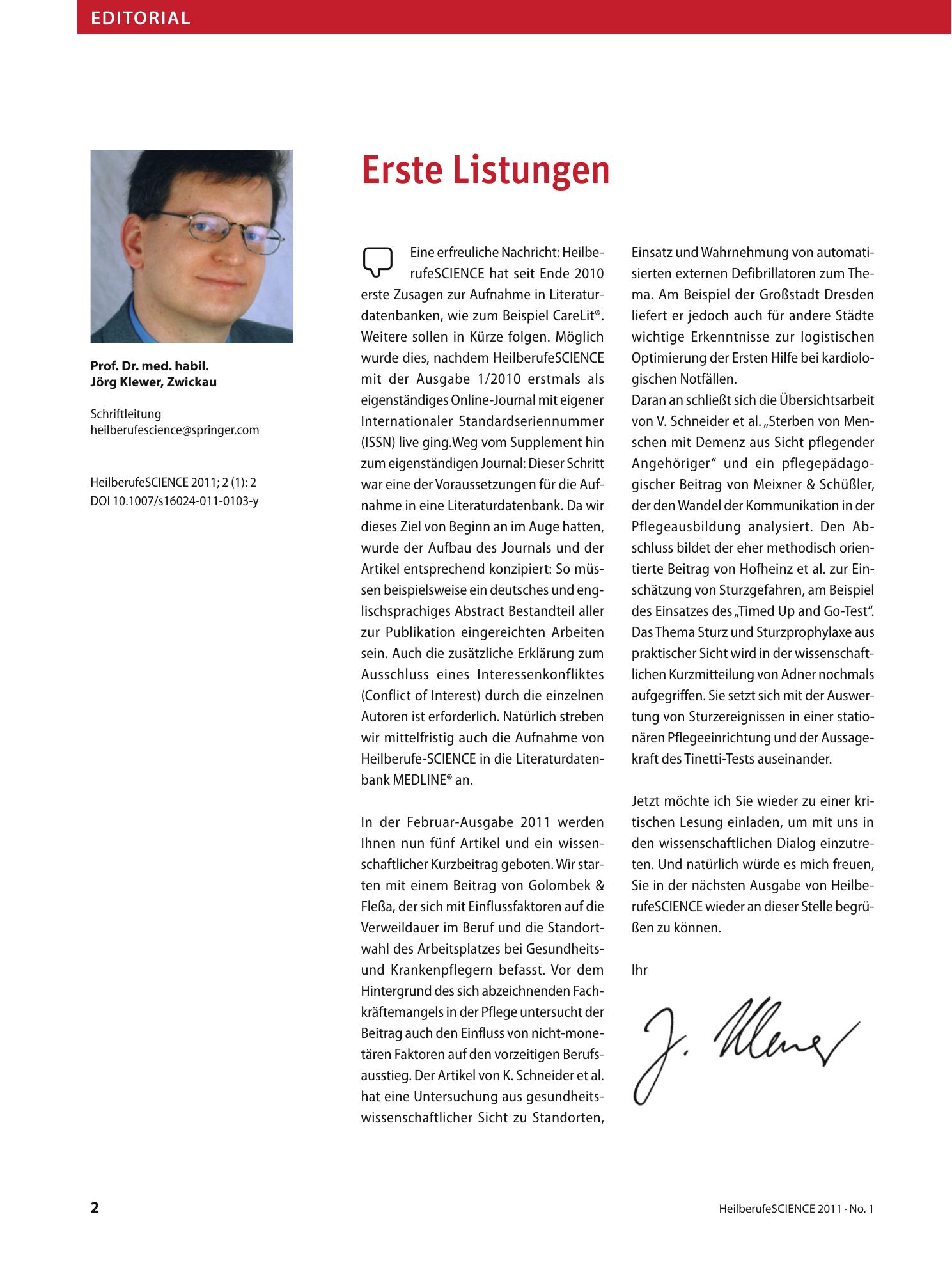 Vorschauseite 1: Erste Listungen