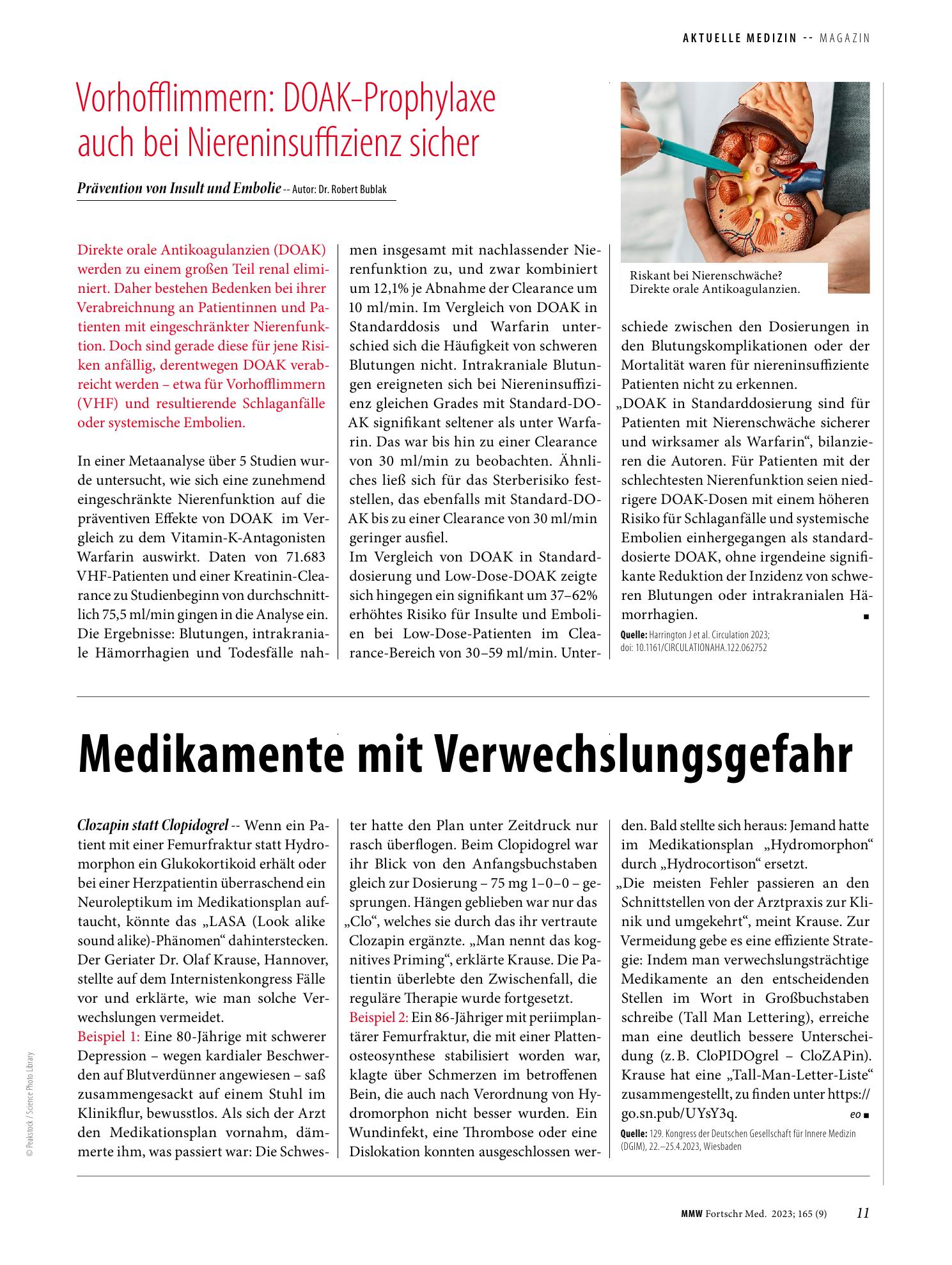 Vorschauseite 1: Medikamente mit Verwechslungsgefahr