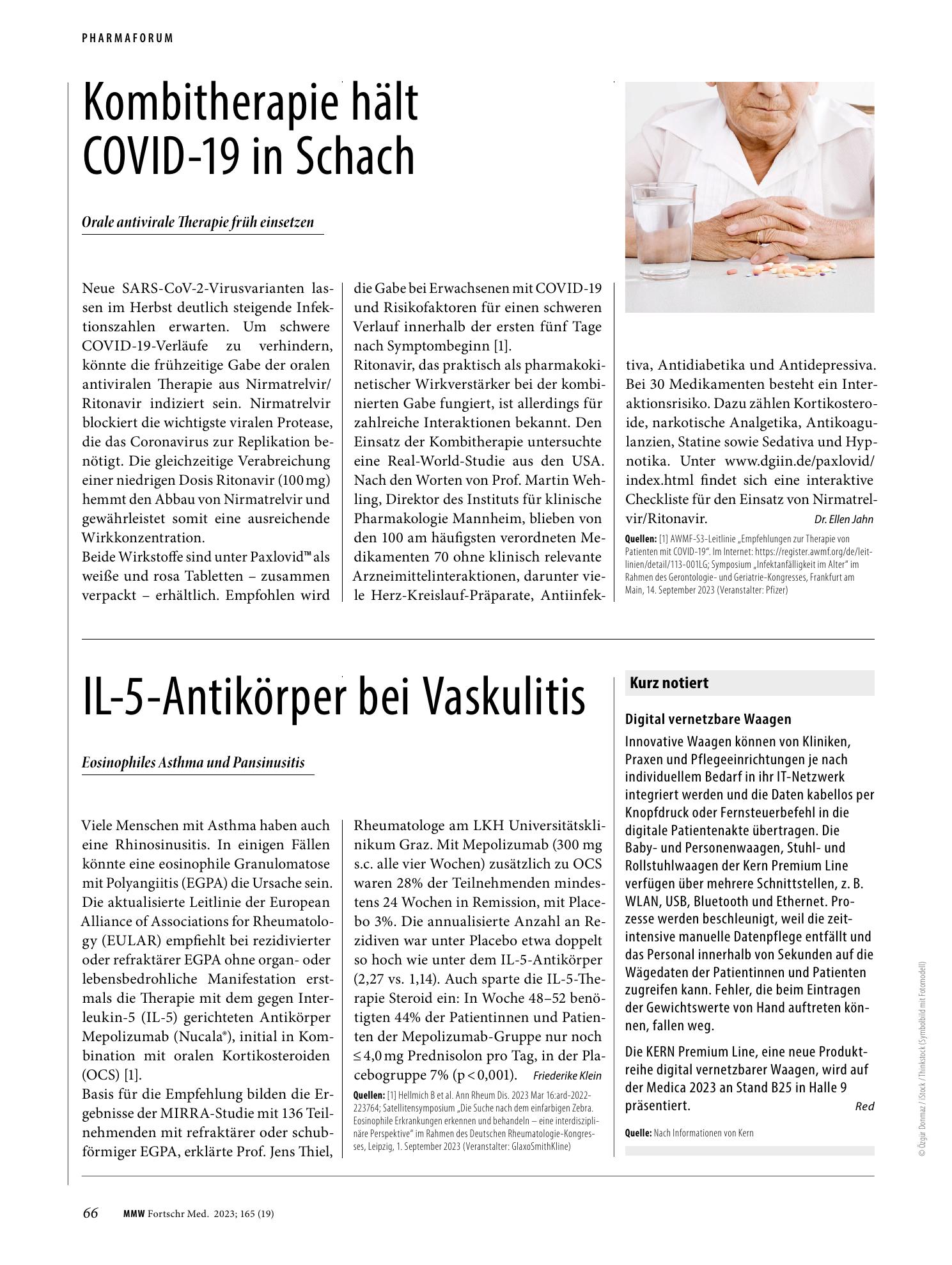 Vorschauseite 1: IL-5-Antikörper bei Vaskulitis
