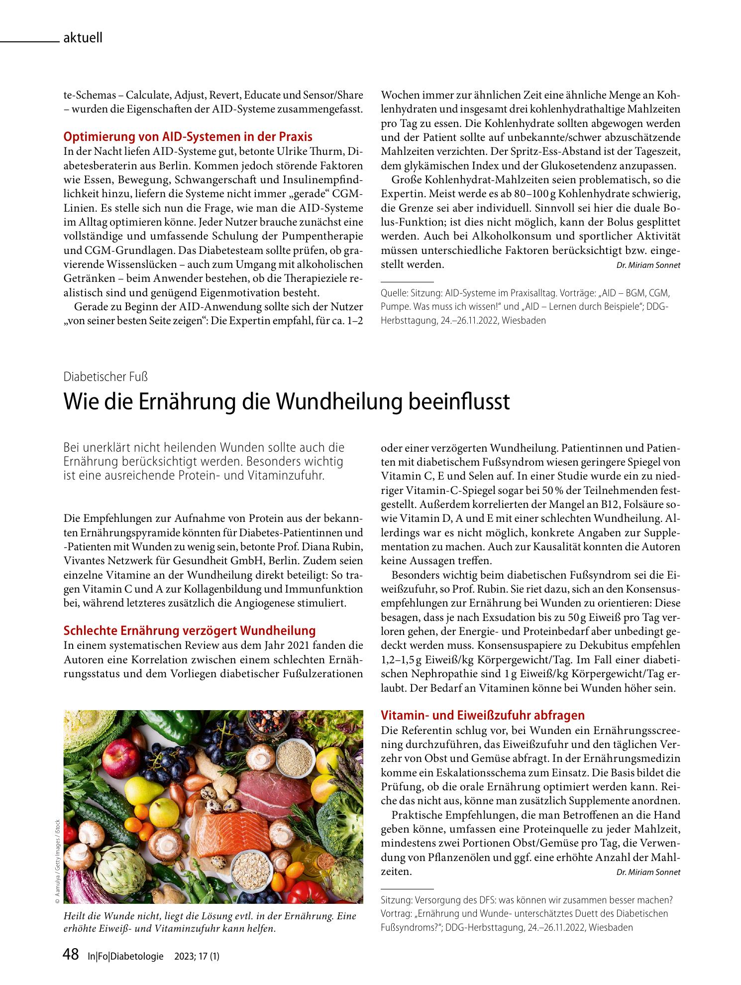 Vorschauseite 1: Wie die Ernährung die Wundheilung beeinflusst