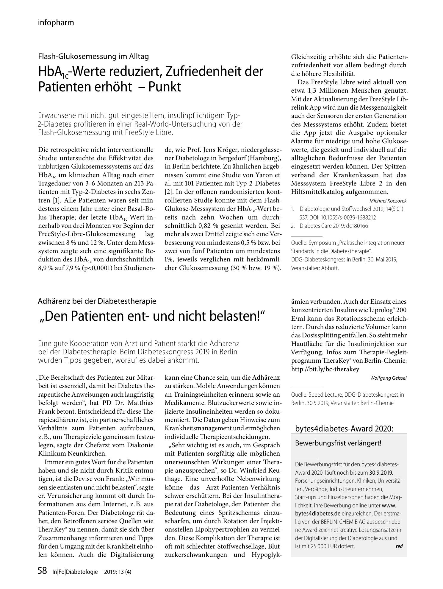 Vorschauseite 1: „Den Patienten ent- und nicht belasten!“