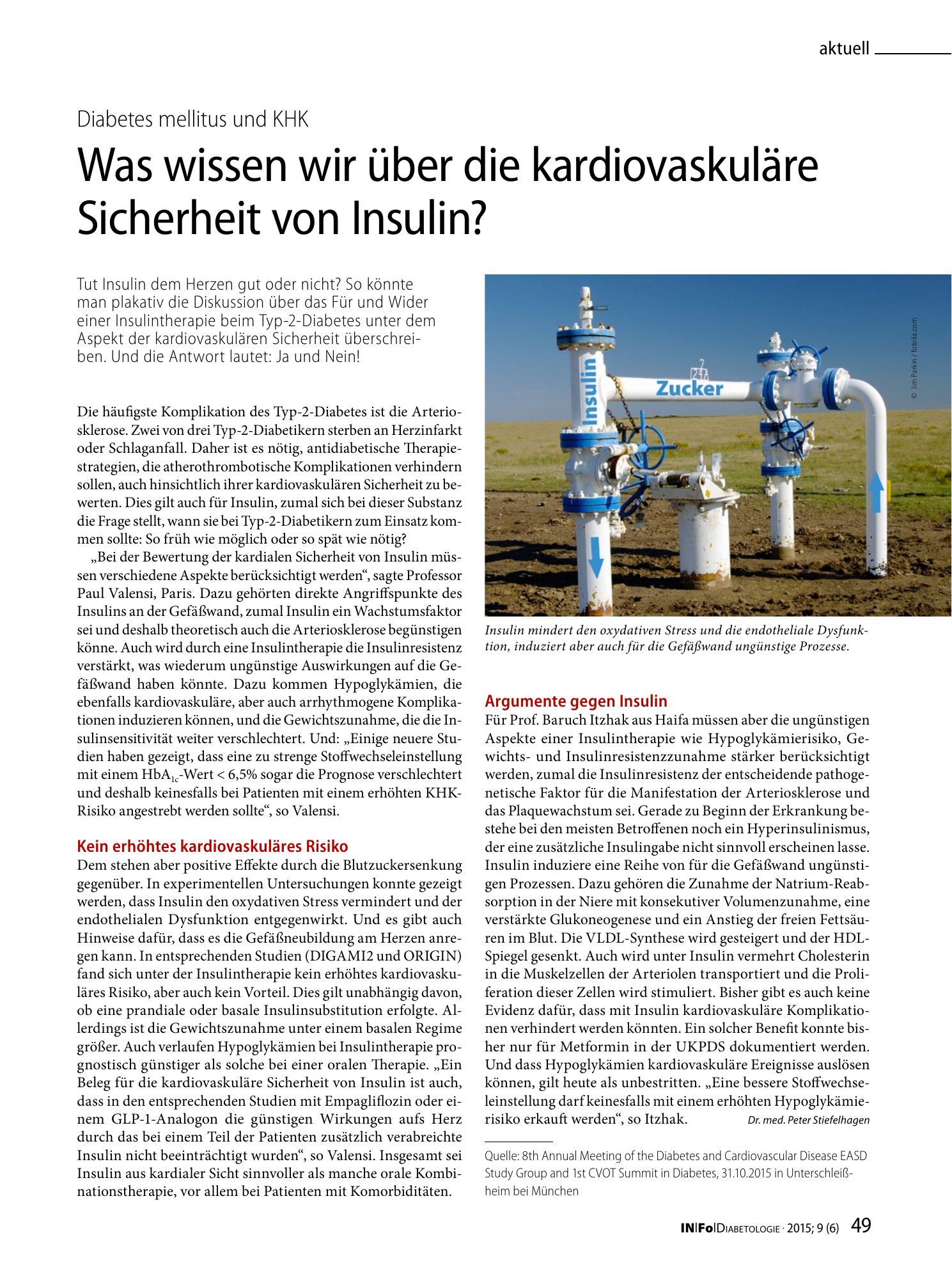 Vorschauseite 1: Was wissen wir über die kardiovaskuläre Sicherheit von Insulin?