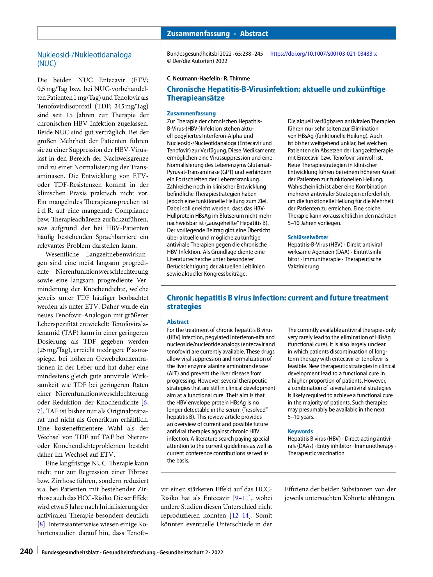 Vorschauseite 3: Chronische Hepatitis-B-Virusinfektion: aktuelle und zukünftige Therapieansätze