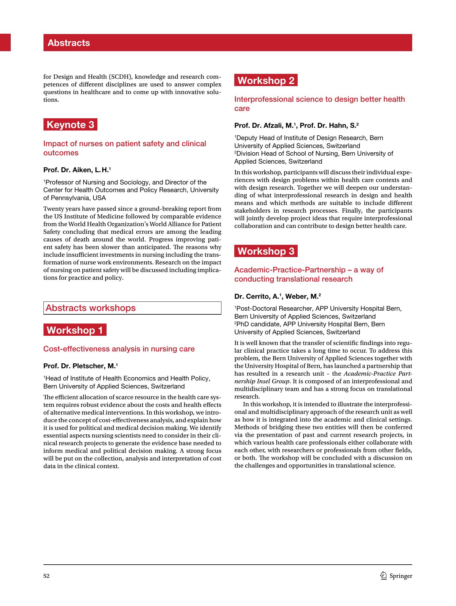 Vorschauseite 2: The 19th European Doctoral Conference Nursing Science – EDCNS