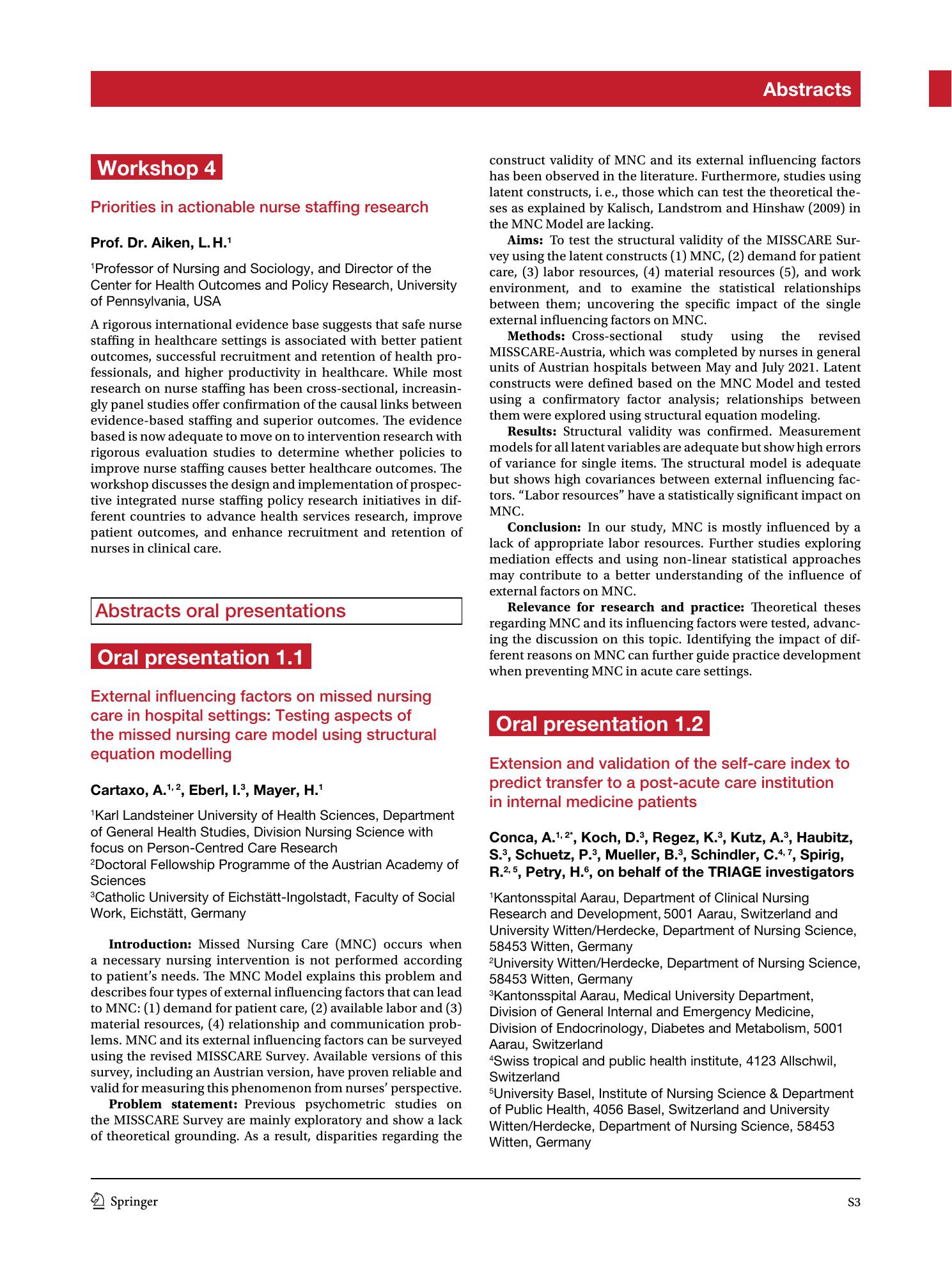 Vorschauseite 3: The 19th European Doctoral Conference Nursing Science – EDCNS