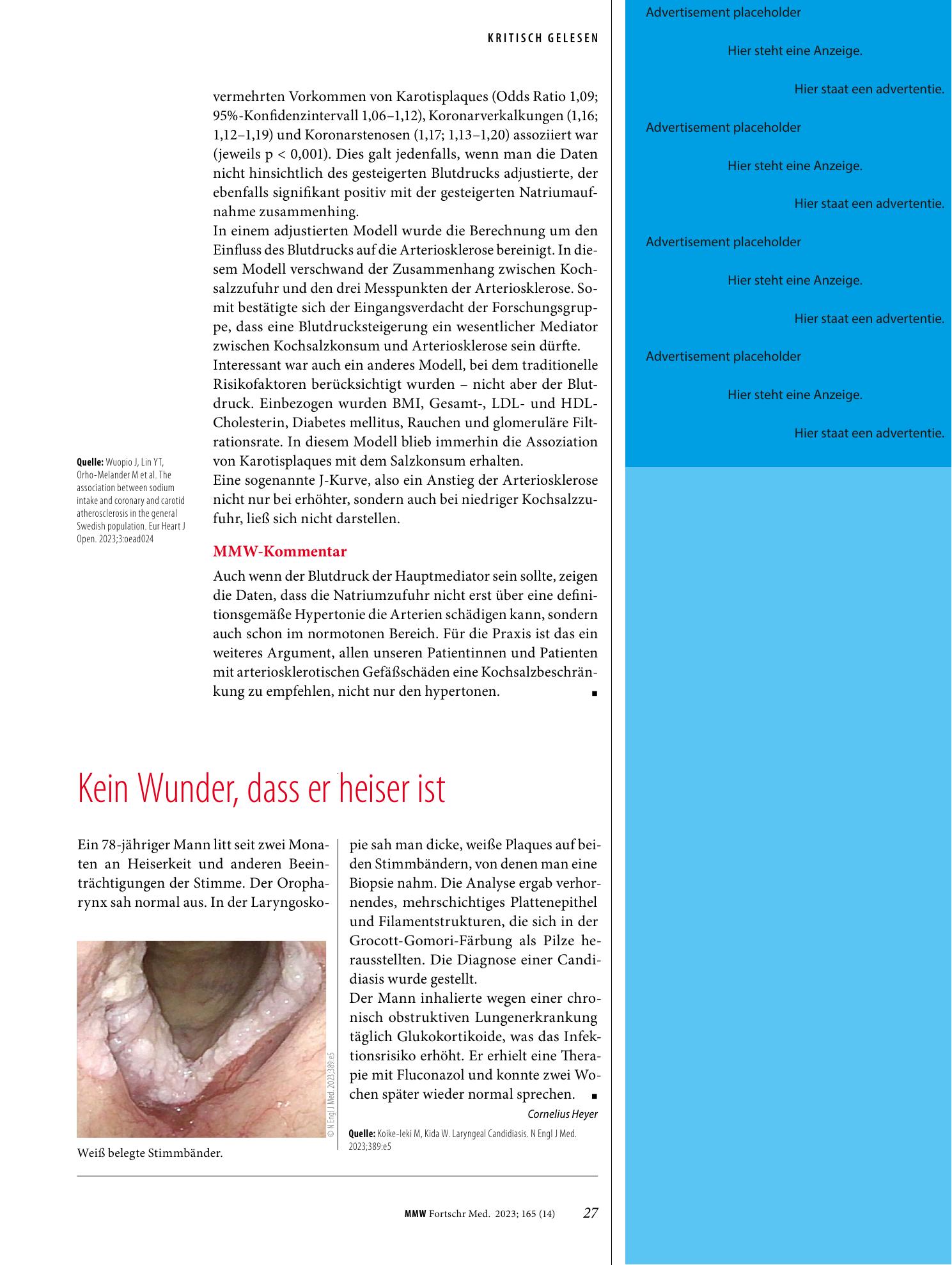 Vorschauseite 1: Kein Wunder, dass er heiser ist