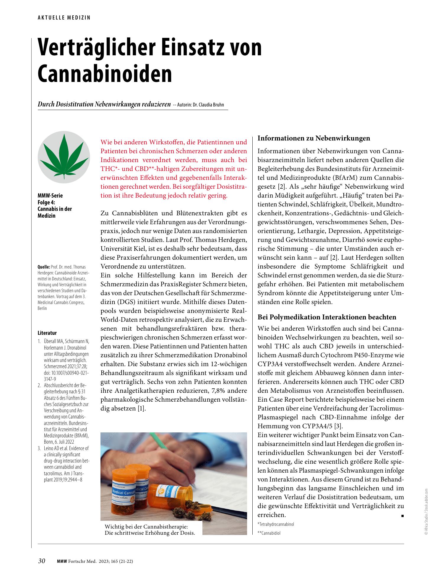 Vorschauseite 1: Verträglicher Einsatz von Cannabinoiden