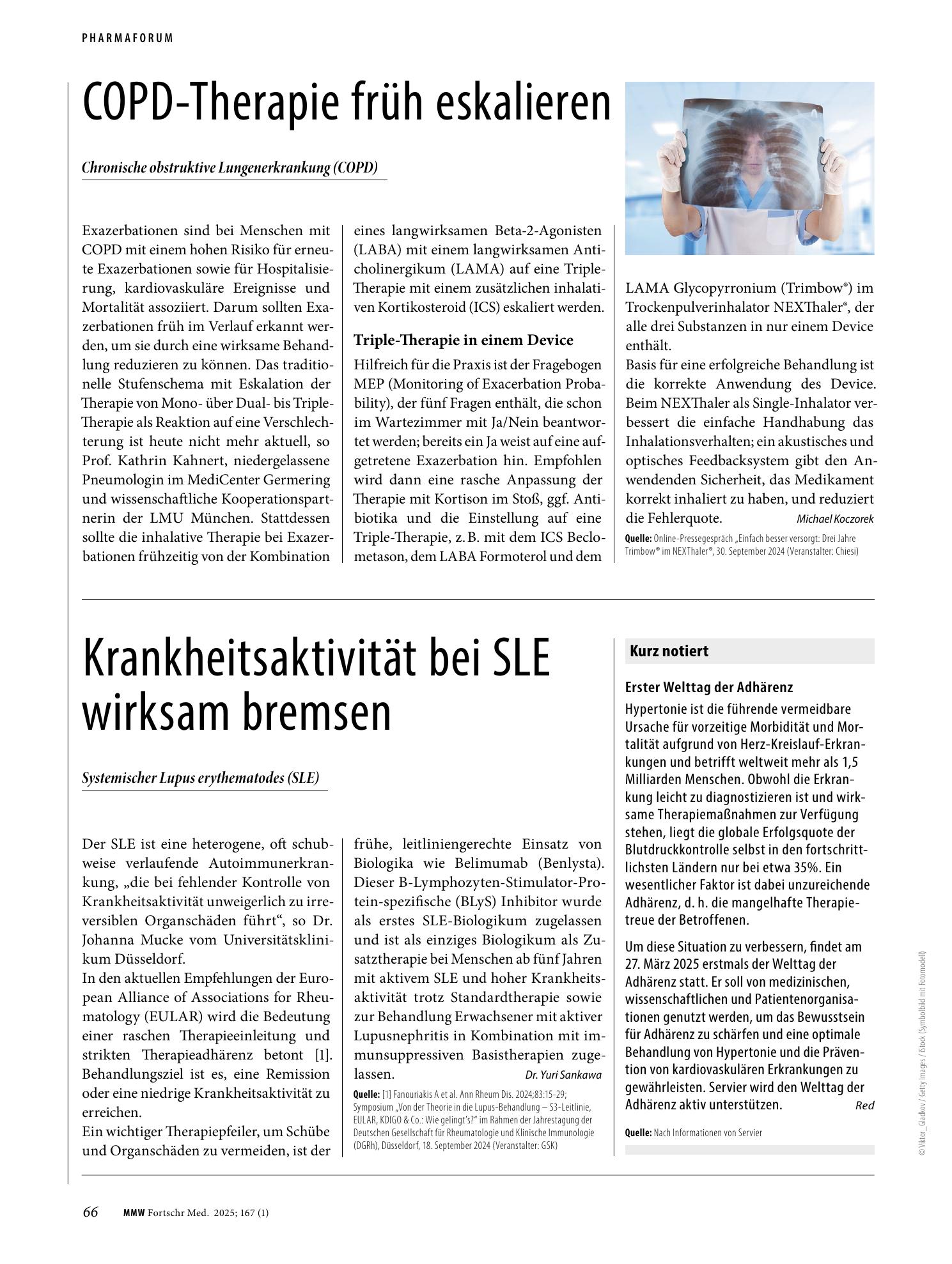 Vorschauseite 1: COPD-Therapie früh eskalieren