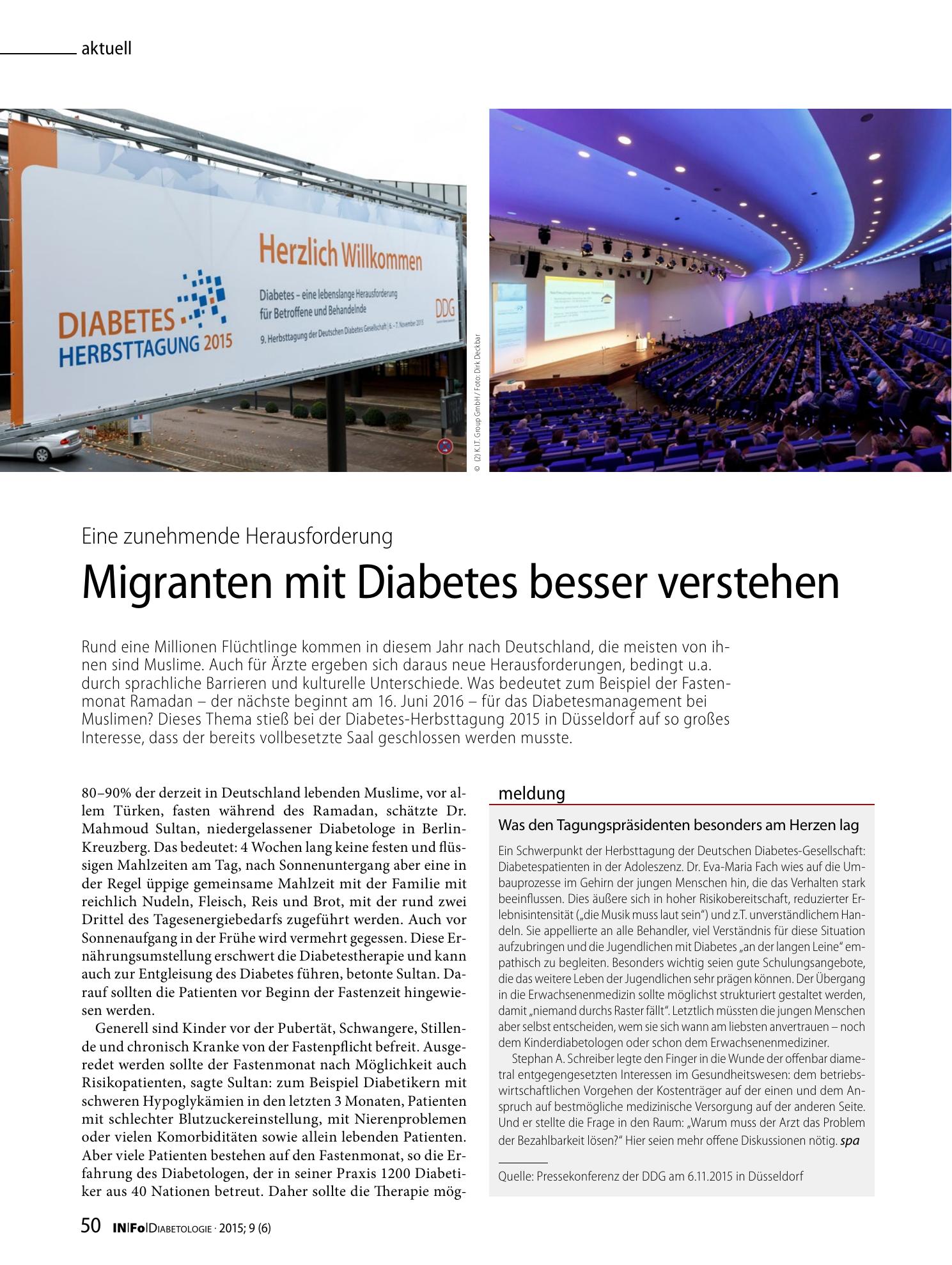 Vorschauseite 1: Was den Tagungspräsidenten besonders am Herzen lag