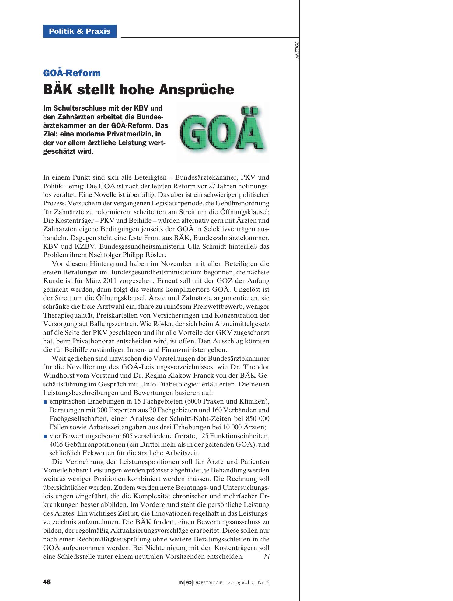 Vorschauseite 1: BäK stellt hohe Ansprüche
