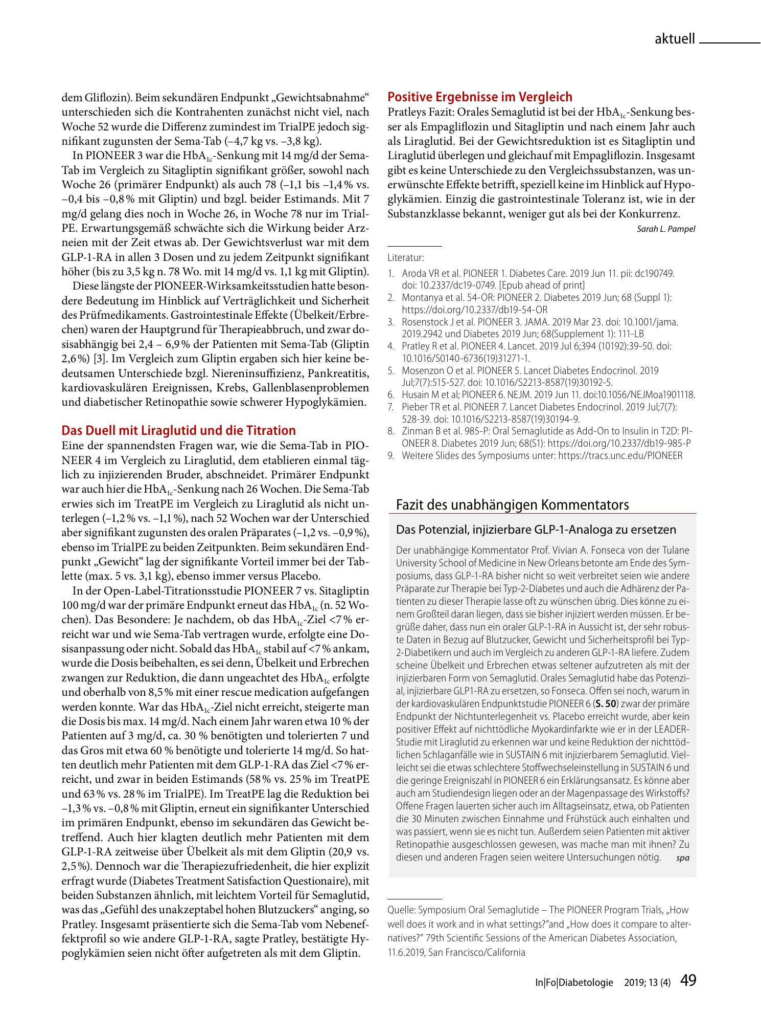 Vorschauseite 1: Das Potenzial, injizierbare GLP-1-Analoga zu ersetzen