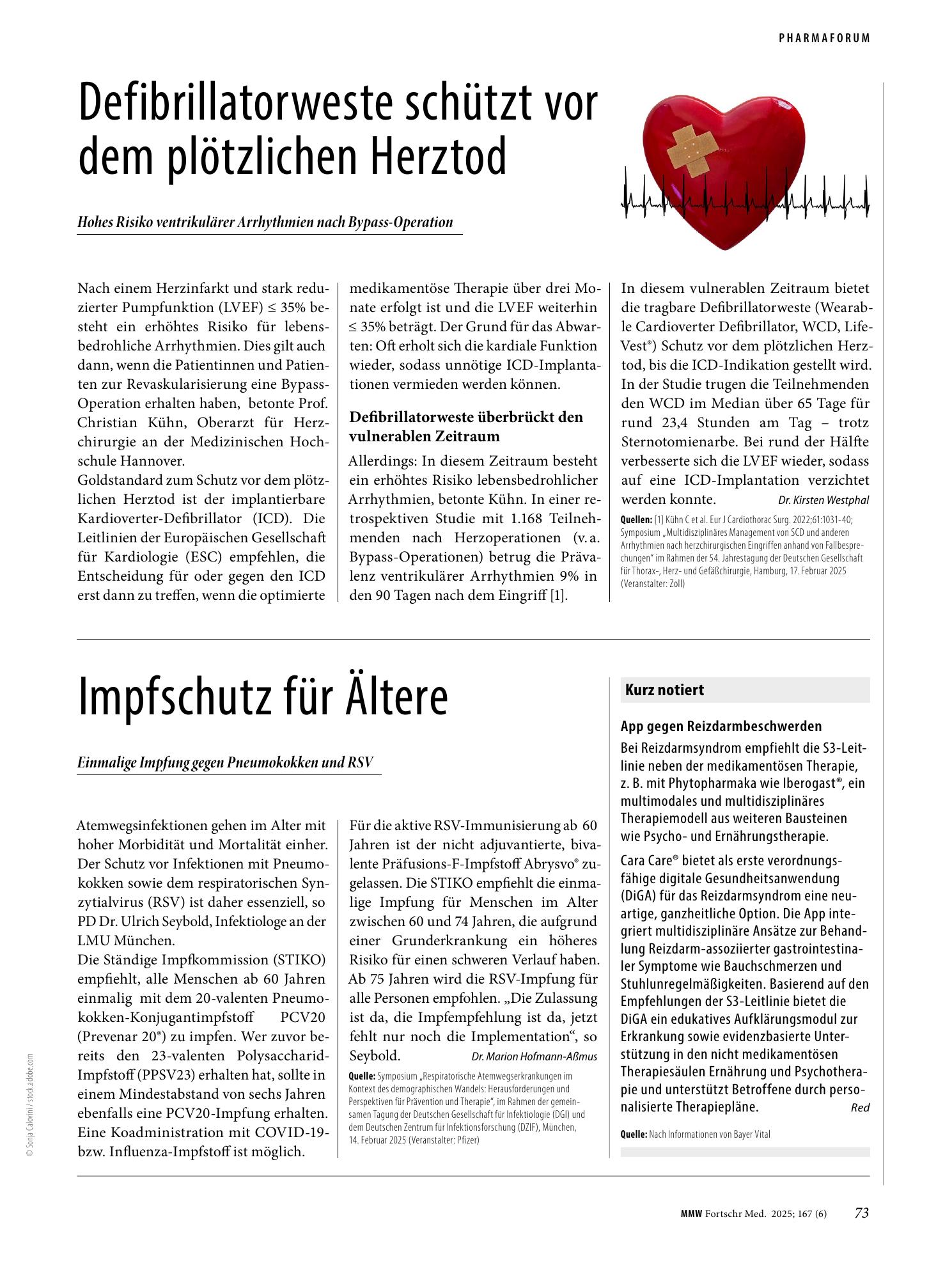 Vorschauseite 1: Impfschutz für Ältere
