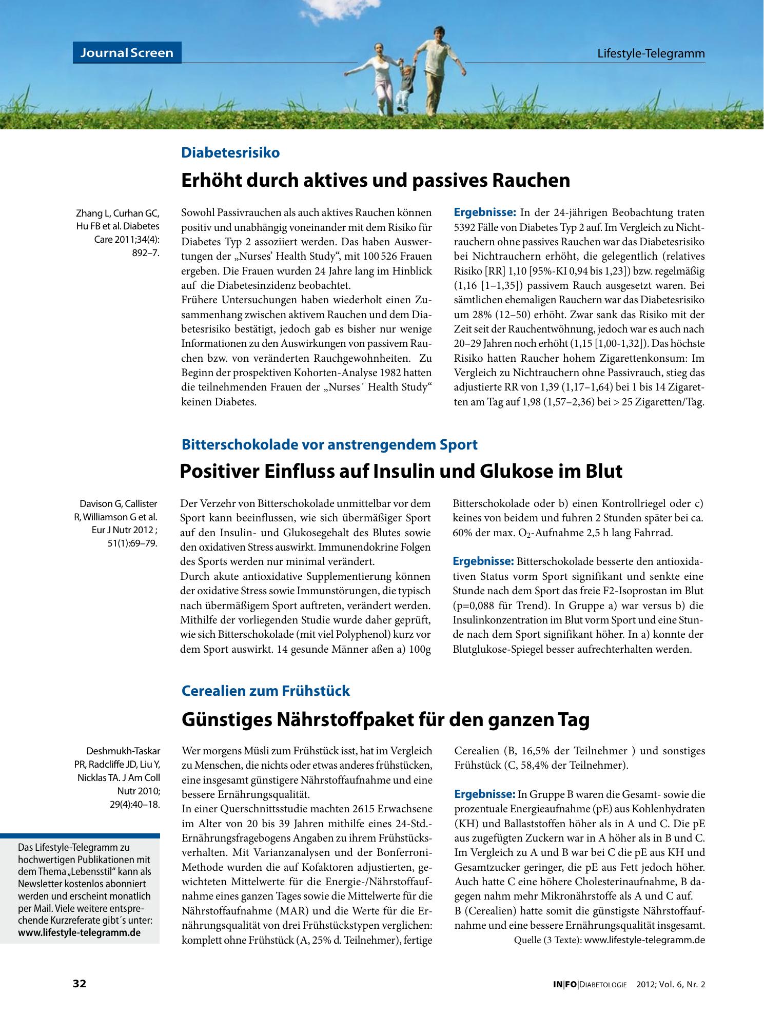 Vorschauseite 1: Positiver Einfluss auf Insulin und Glukose im Blut
