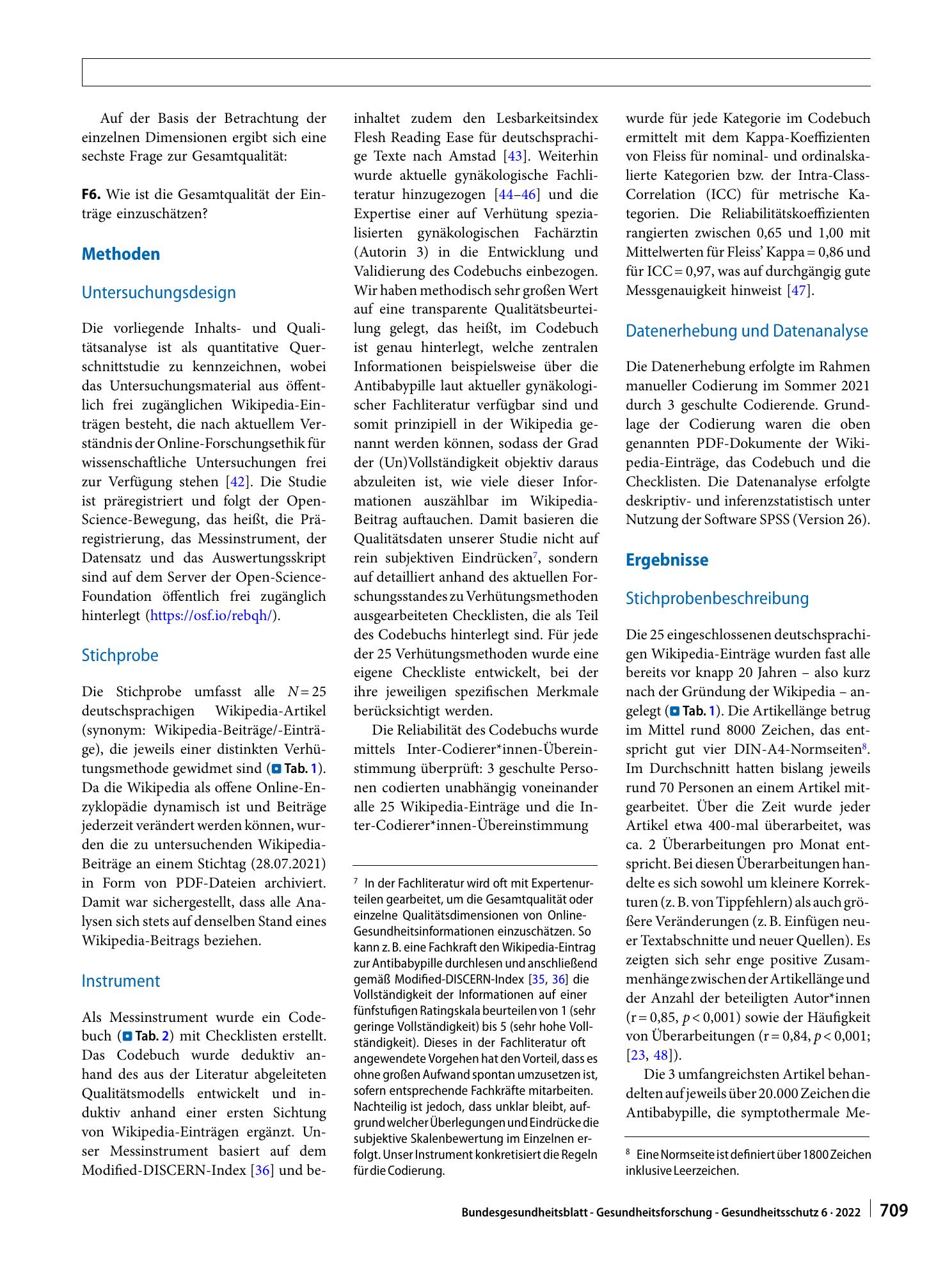 Vorschauseite 4: Verhütung in der deutschsprachigen Wikipedia: Eine Inhalts- und Qualitätsanalyse