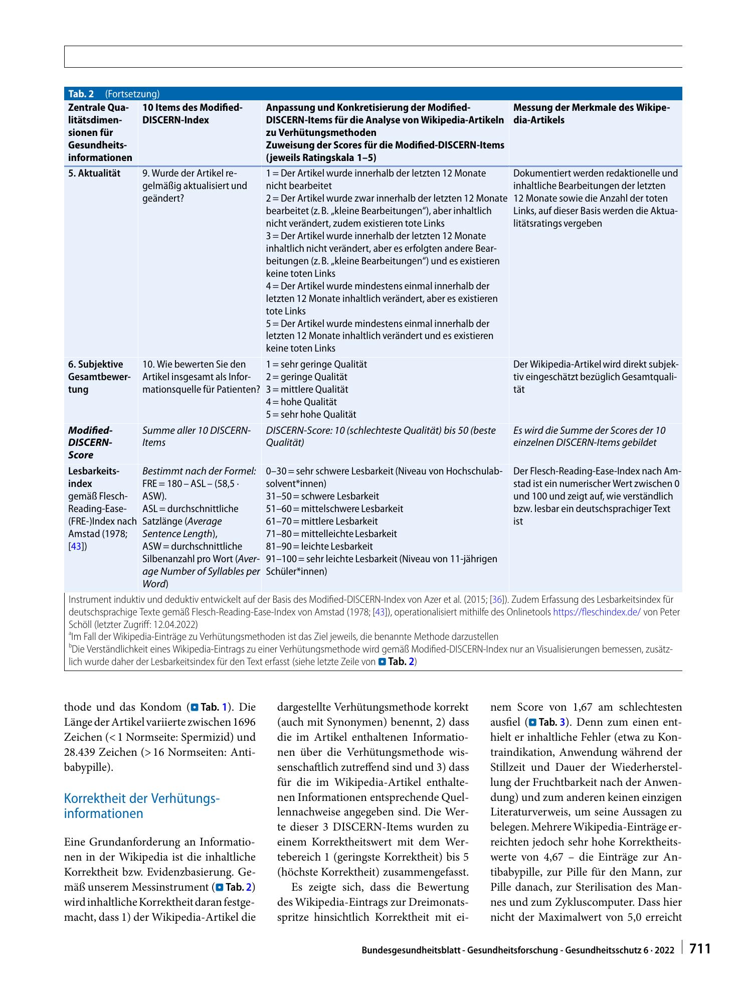 Vorschauseite 6: Verhütung in der deutschsprachigen Wikipedia: Eine Inhalts- und Qualitätsanalyse