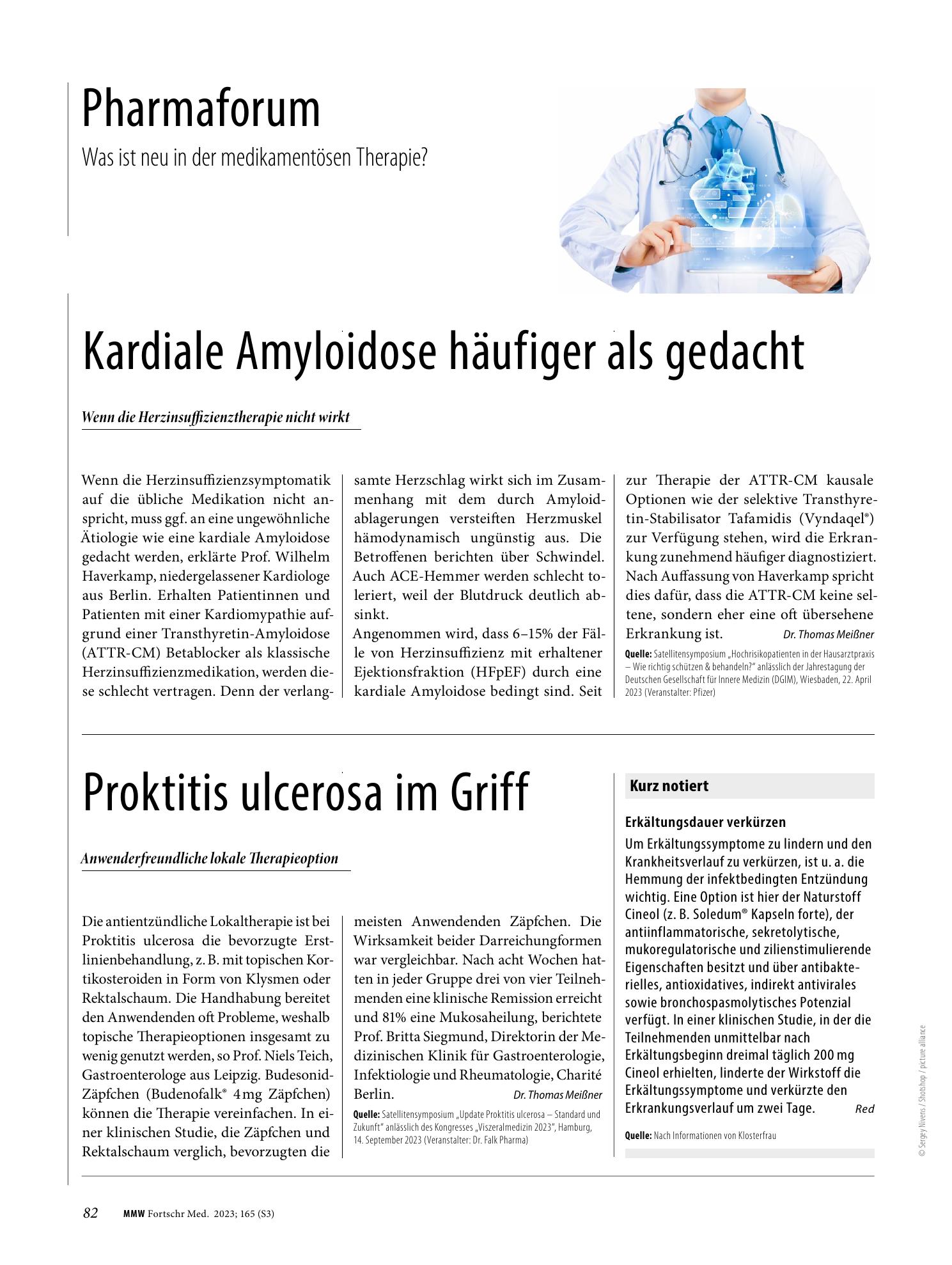 Vorschauseite 1: Kardiale Amyloidose häufiger als gedacht