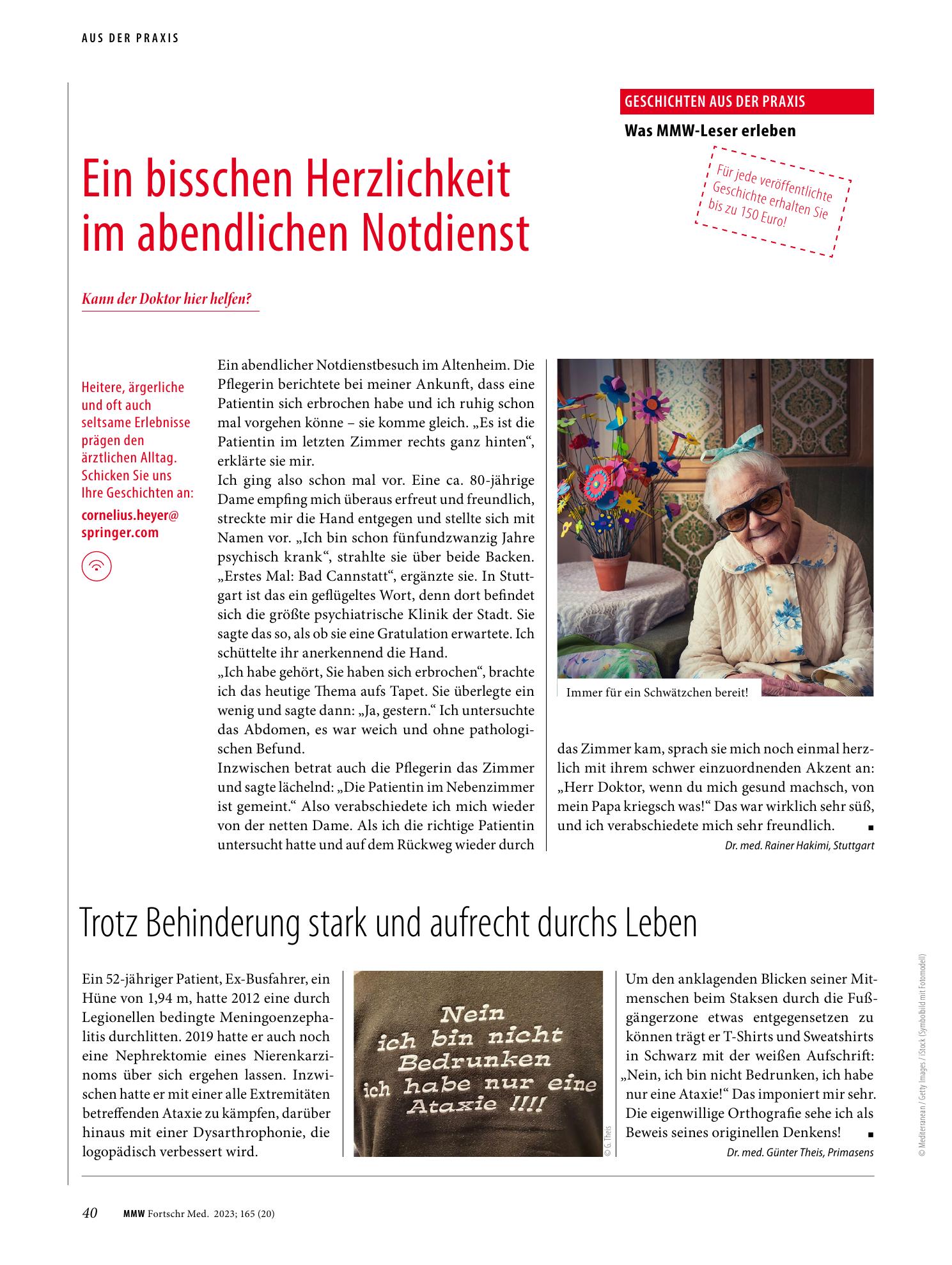 Vorschauseite 1: Trotz Behinderung stark und aufrecht durchs Leben
