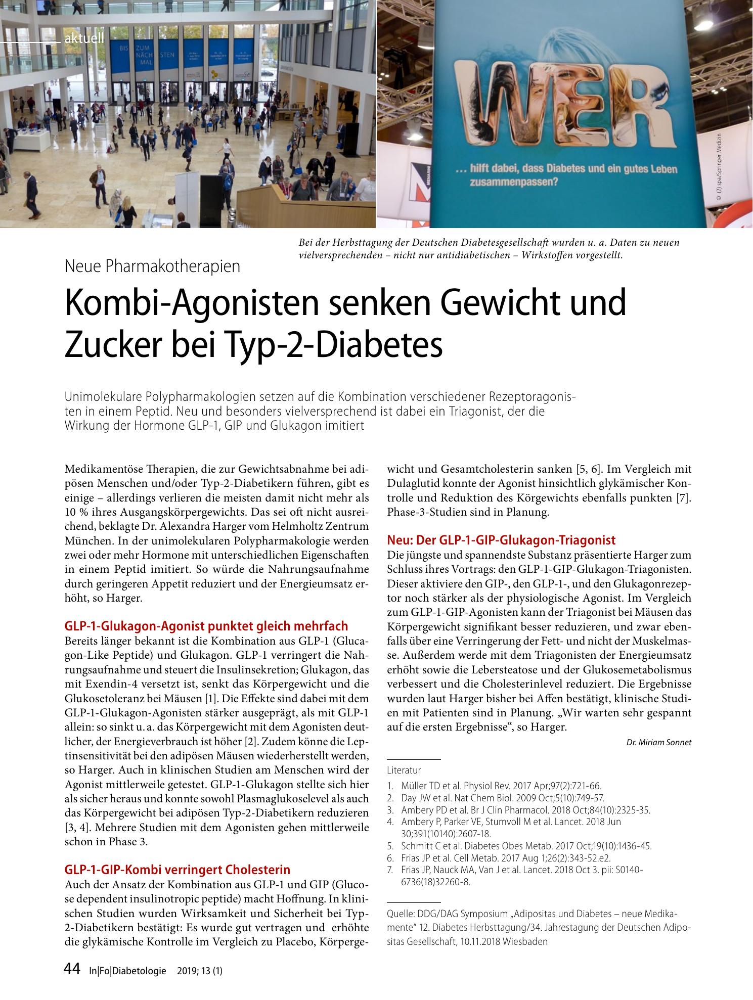 Vorschauseite 1: Kombi-Agonisten senken Gewicht und Zucker bei Typ-2-Diabetes
