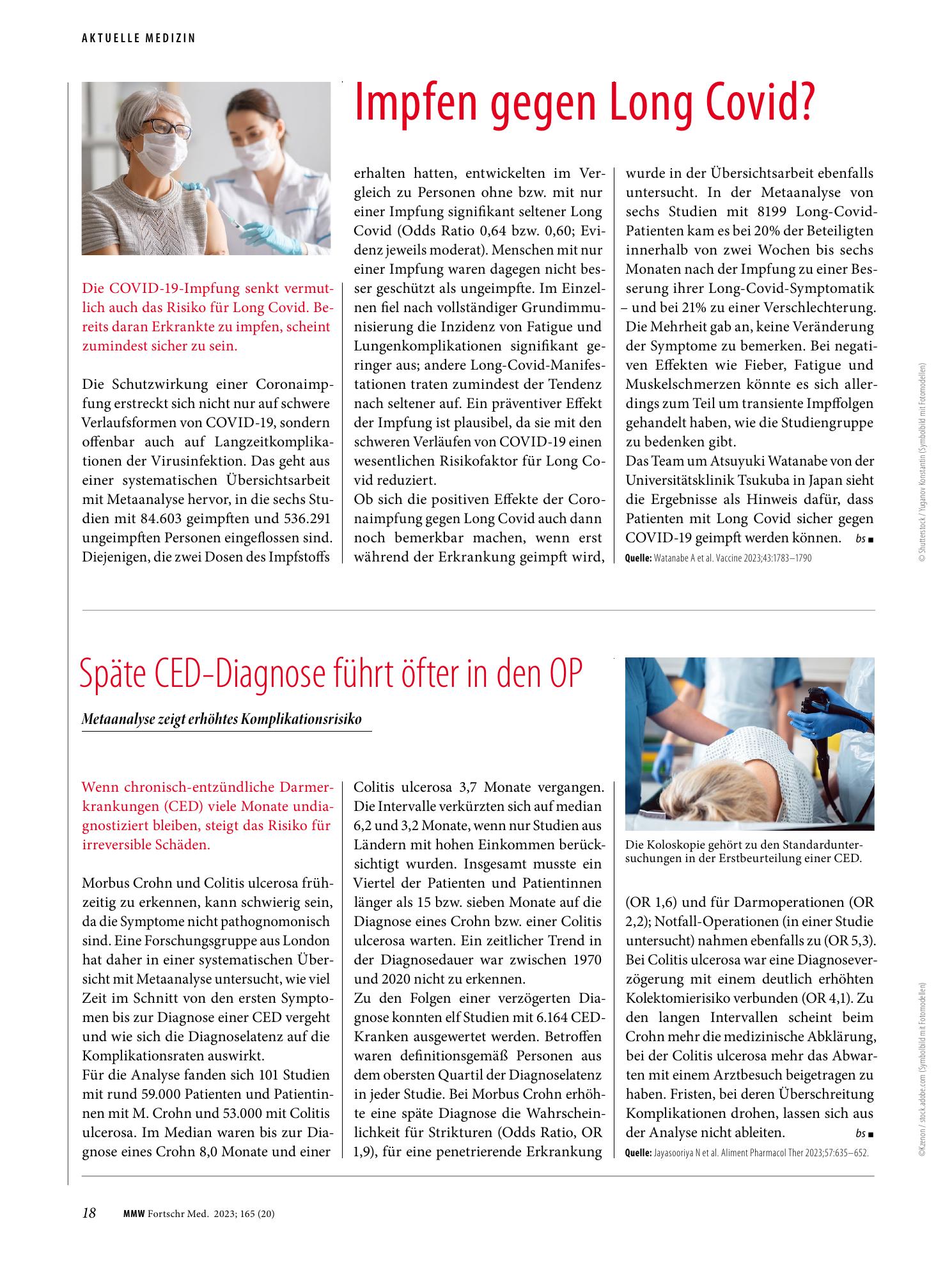 Vorschauseite 1: Impfen gegen Long Covid?