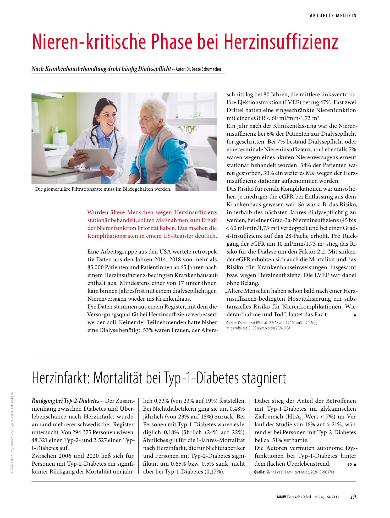 Vorschauseite 1: Nieren-kritische Phase bei Herzinsuffizienz