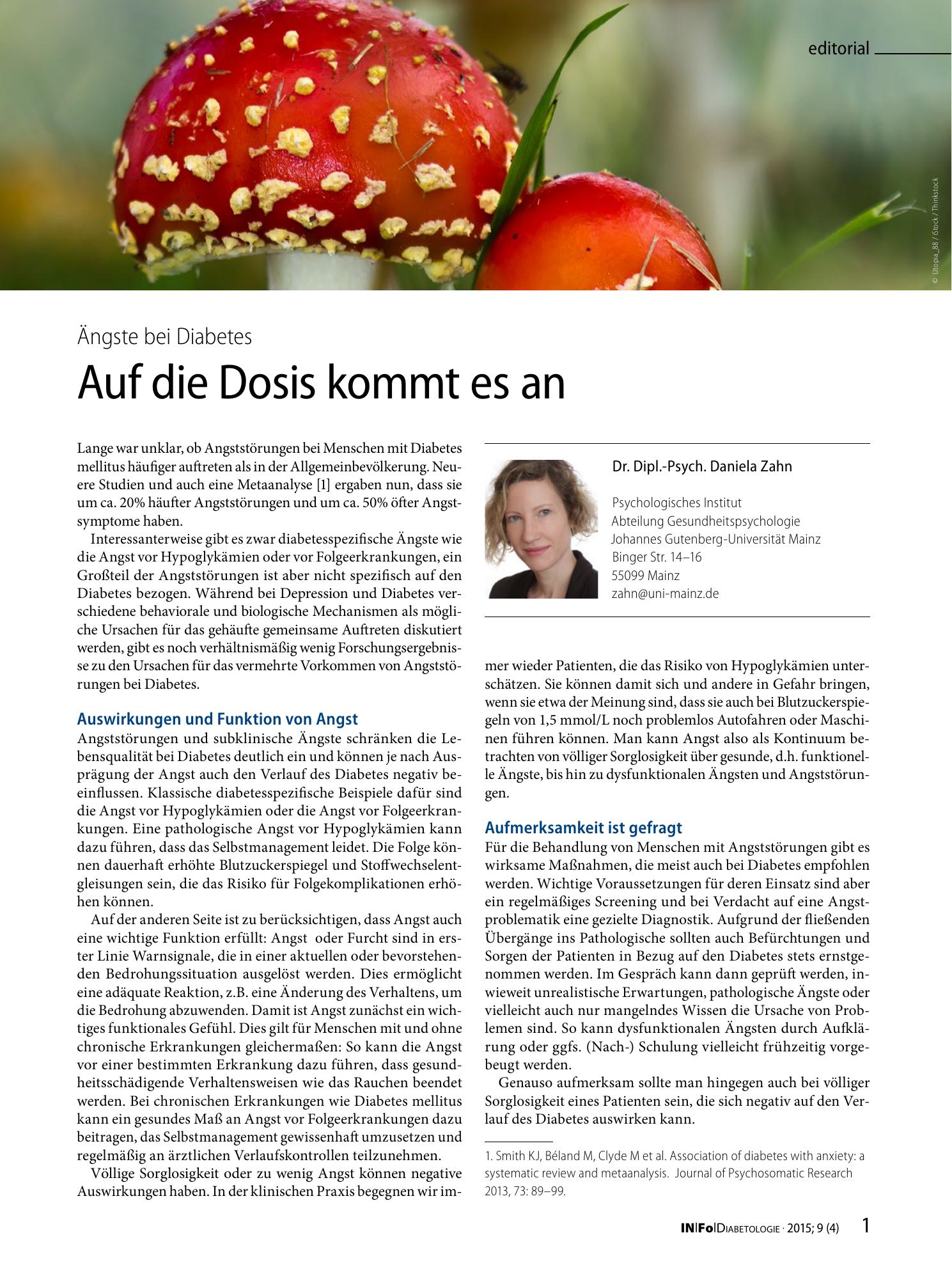 Vorschauseite 1: Auf die Dosis kommt es an