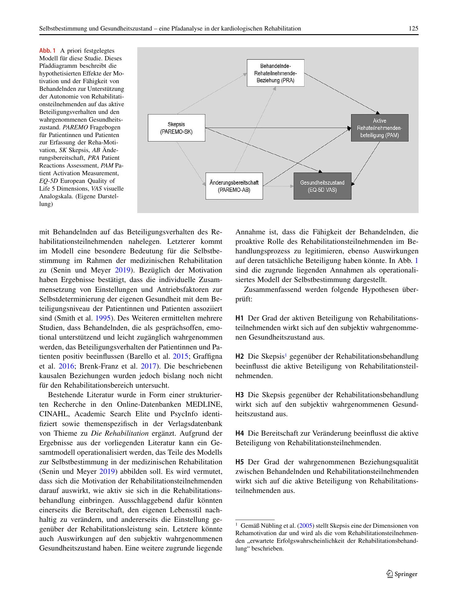 Vorschauseite 3: Selbstbestimmung und Gesundheitszustand – eine Pfadanalyse in der kardiologischen Rehabilitation