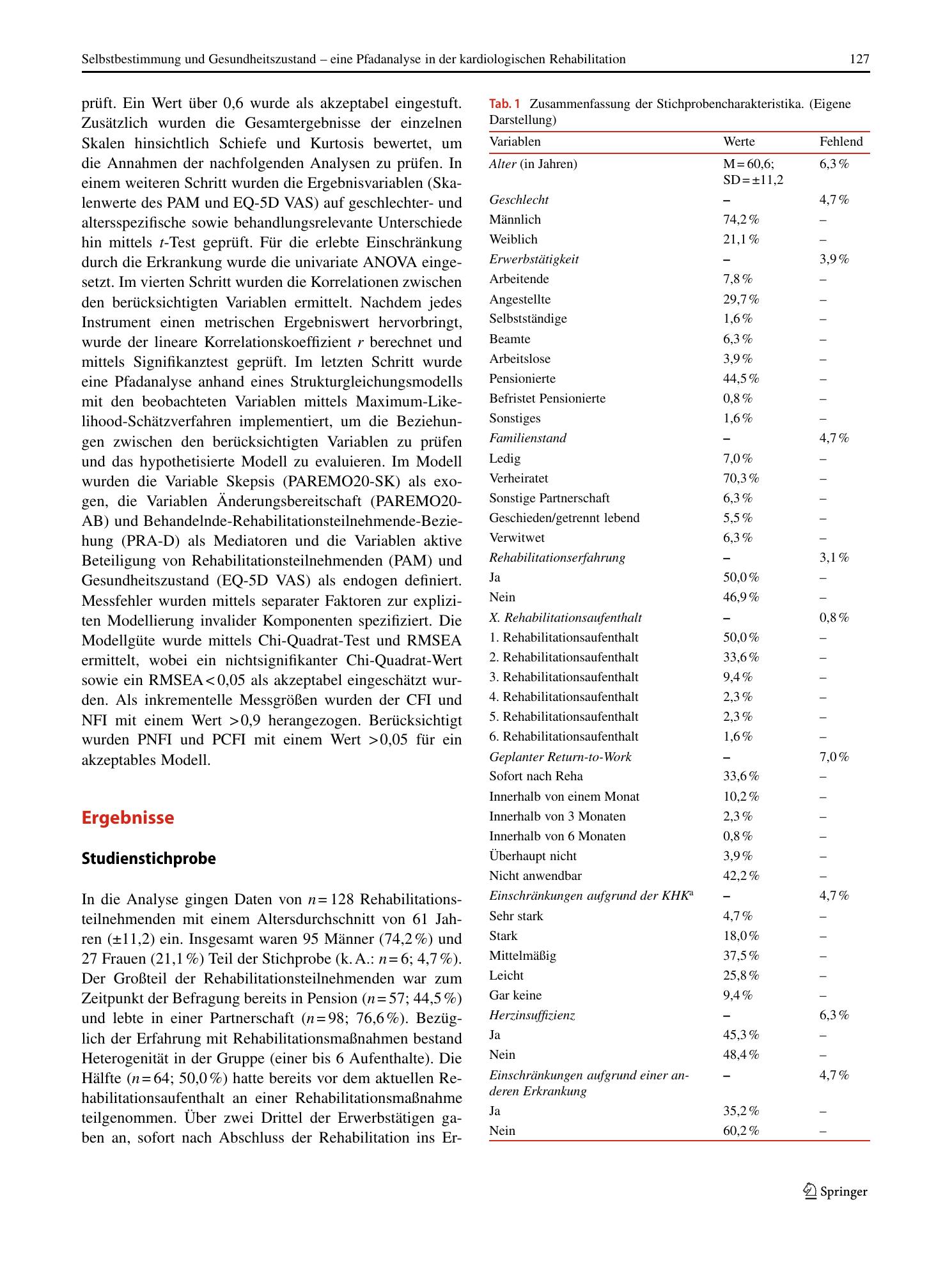 Vorschauseite 5: Selbstbestimmung und Gesundheitszustand – eine Pfadanalyse in der kardiologischen Rehabilitation