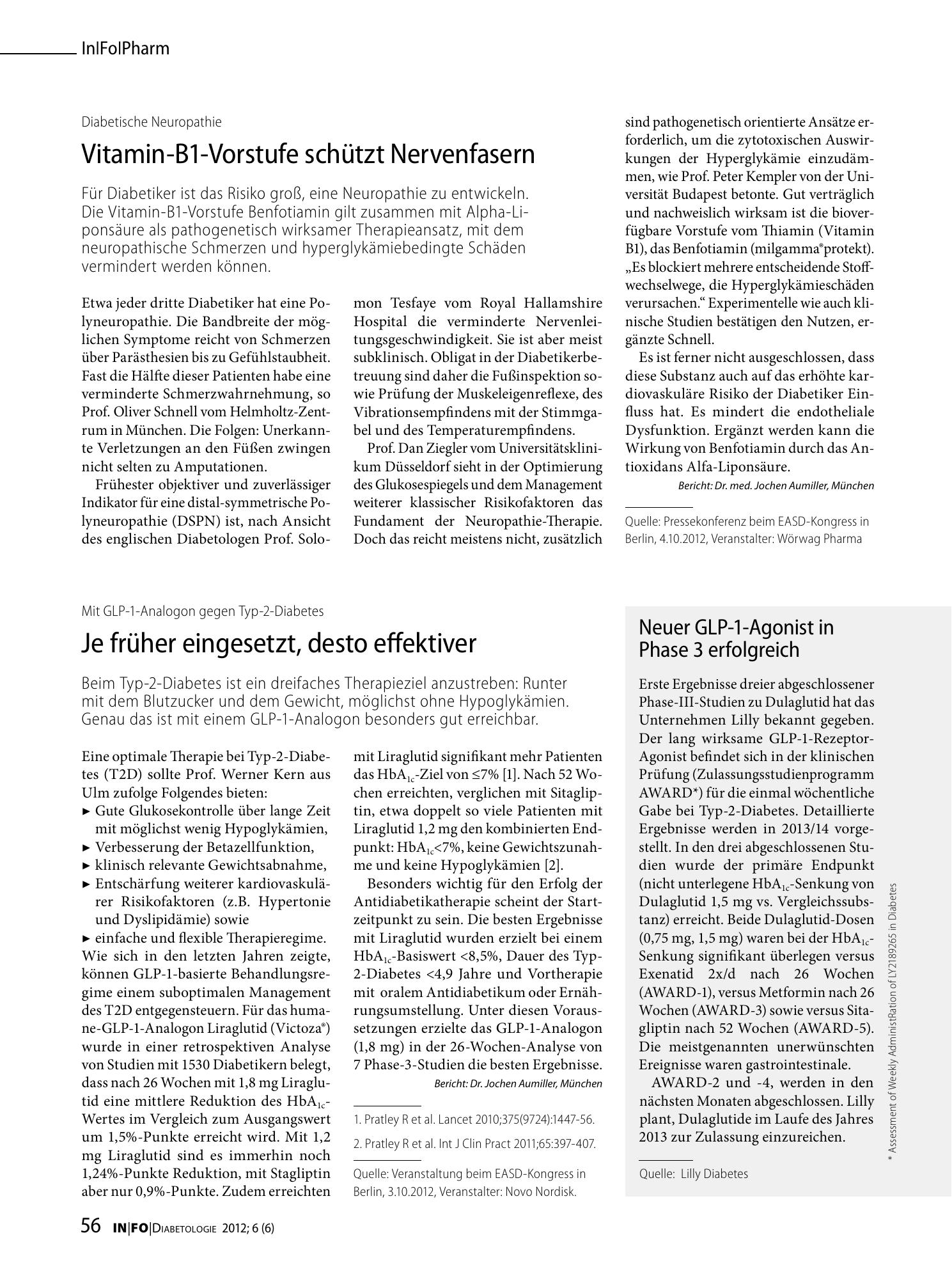 Vorschauseite 1: Vitamin-B1-Vorstufe schützt Nervenfasern