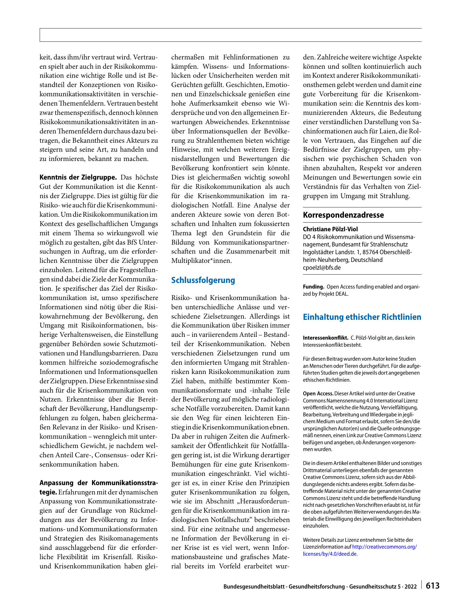 Vorschauseite 6: Besonderheiten der Risiko- und Krisenkommunikation im Strahlenschutz und radiologischen Notfallschutz