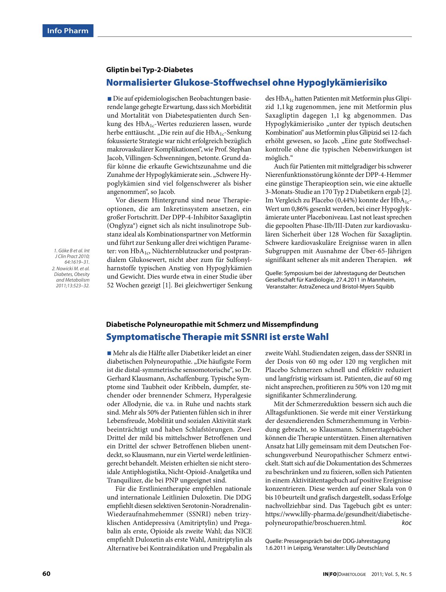Vorschauseite 1: Symptomatische Therapie mit SSNRI ist erste Wahl