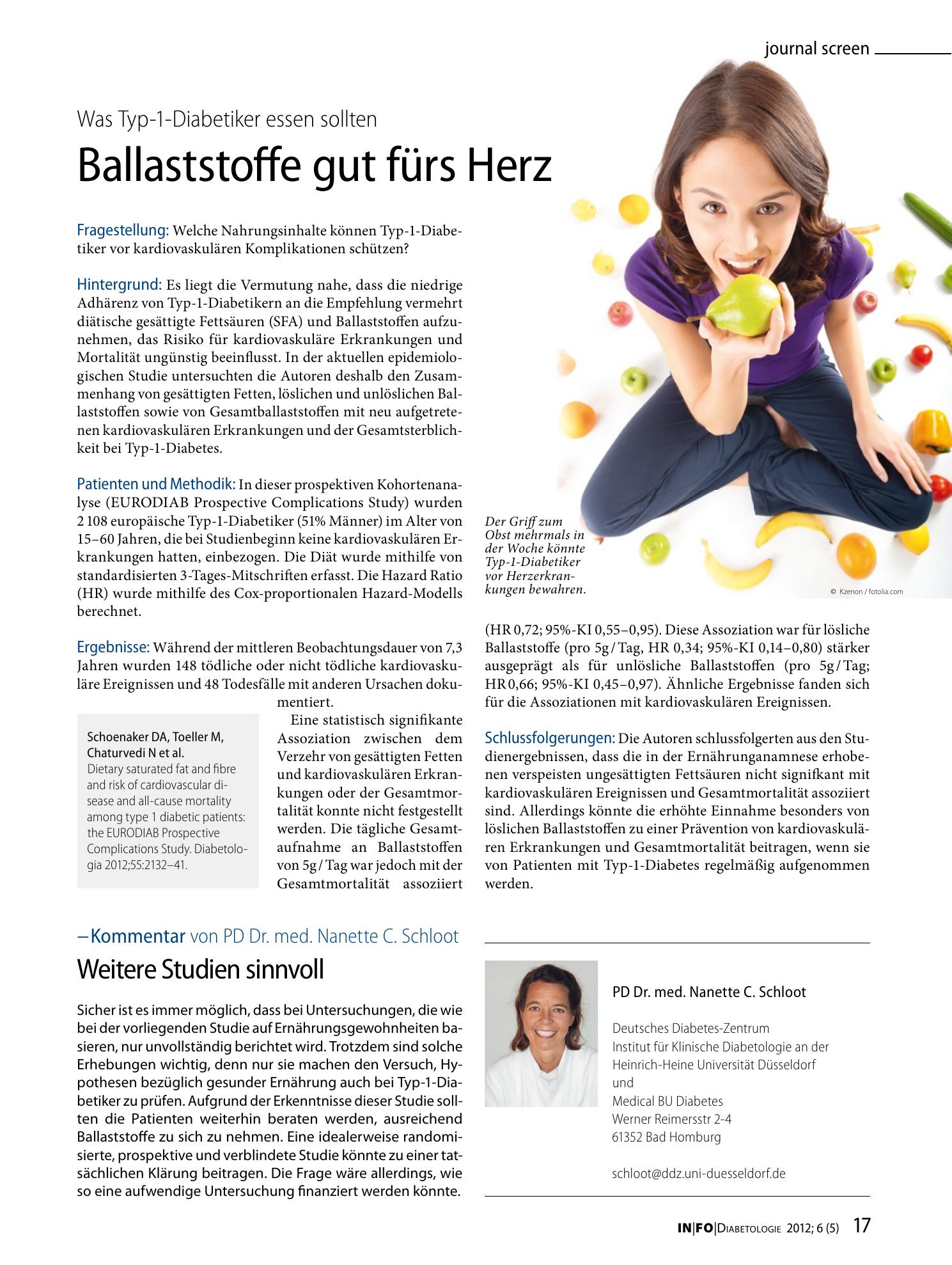 Vorschauseite 1: Ballaststoffe gut fürs Herz