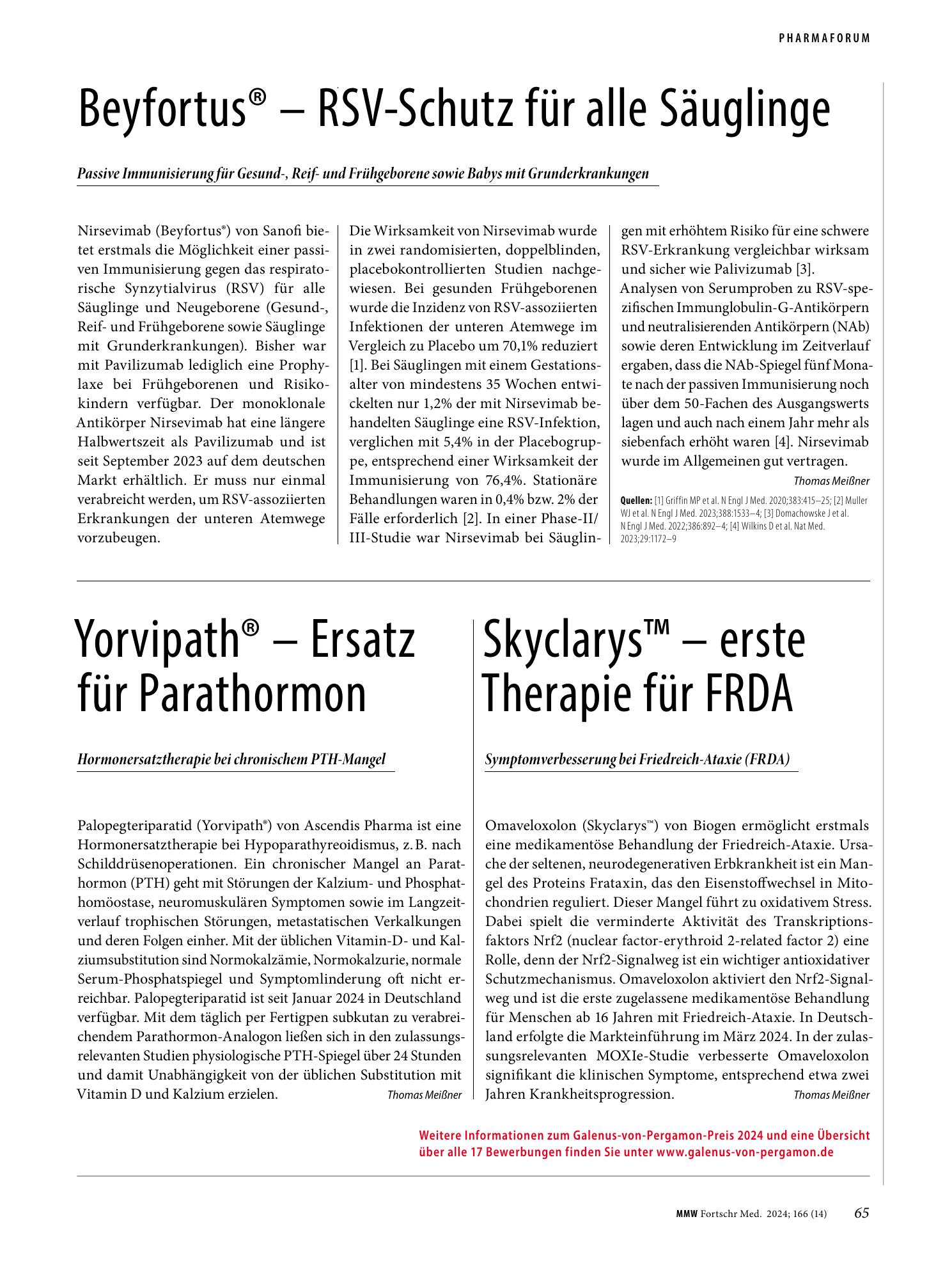 Vorschauseite 1: Skyclarys™ - erste Therapie für FRDA