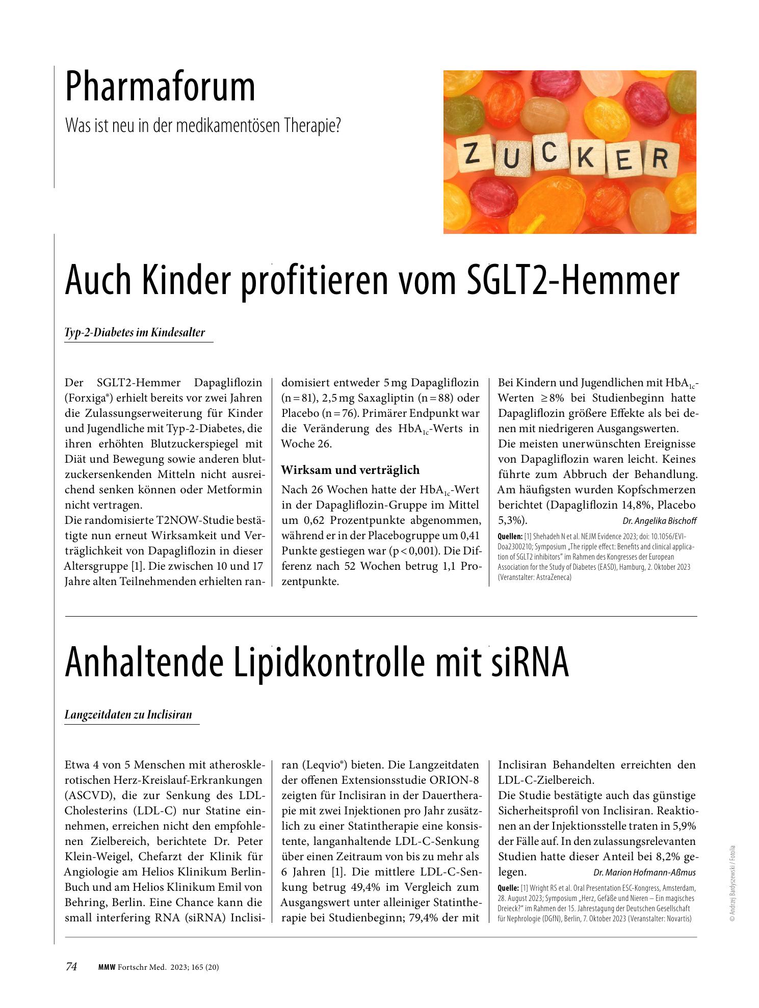 Vorschauseite 1: Auch Kinder profitieren vom SGLT2-Hemmer