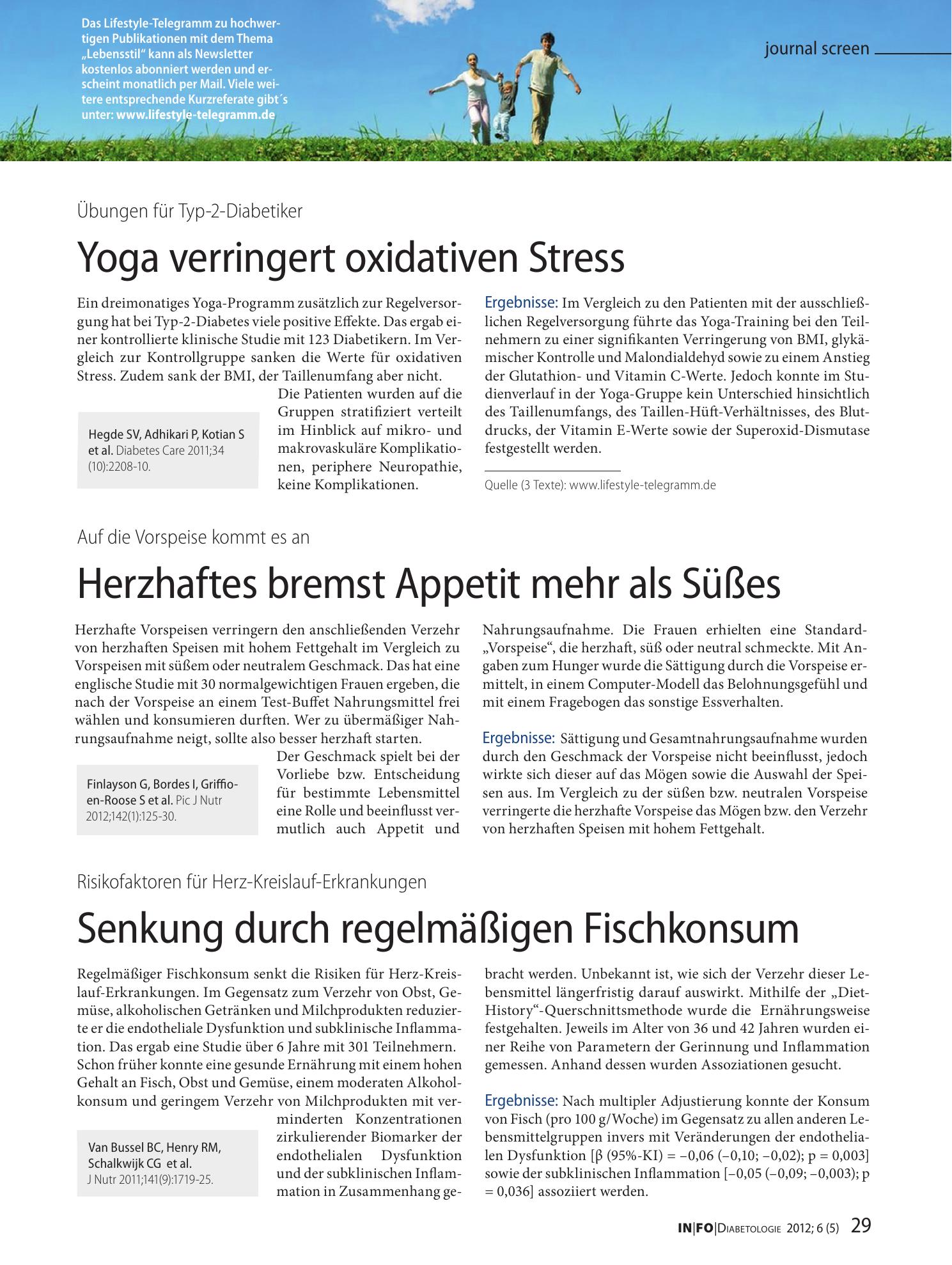 Vorschauseite 1: Yoga verringert oxidativen Stress