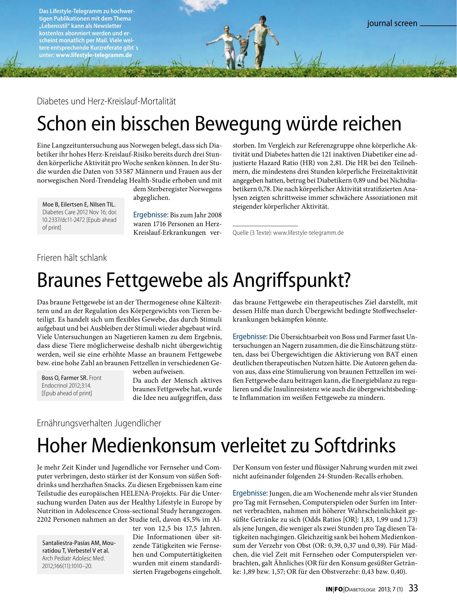 Vorschauseite 1: Schon ein bisschen Bewegung würde reichen