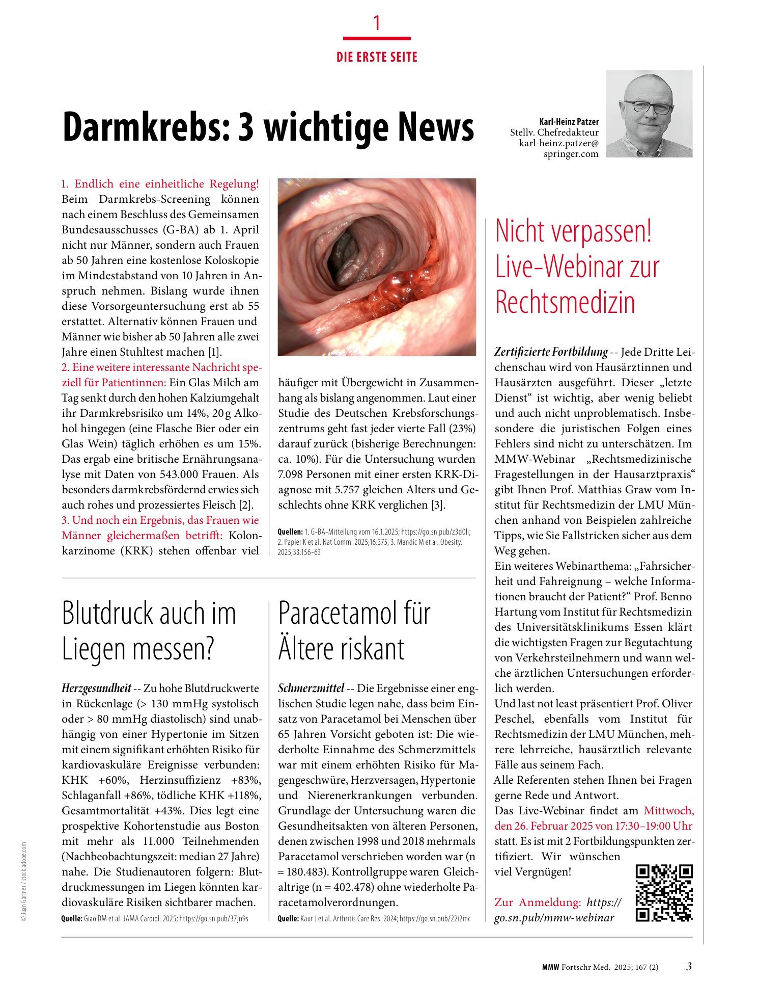 Vorschauseite 1: Die erste Seite