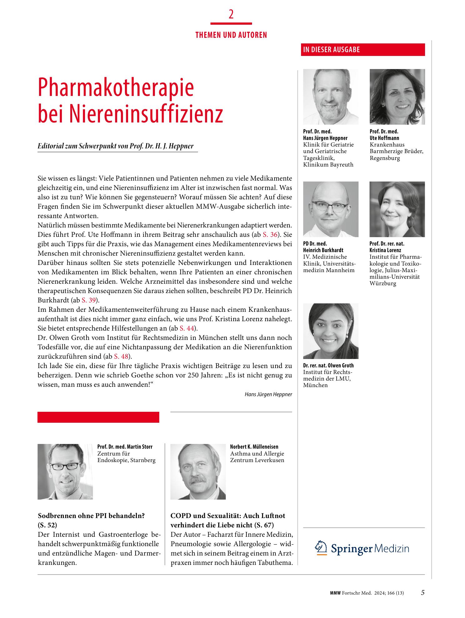 Vorschauseite 1: Pharmakotherapie bei Niereninsuffizienz