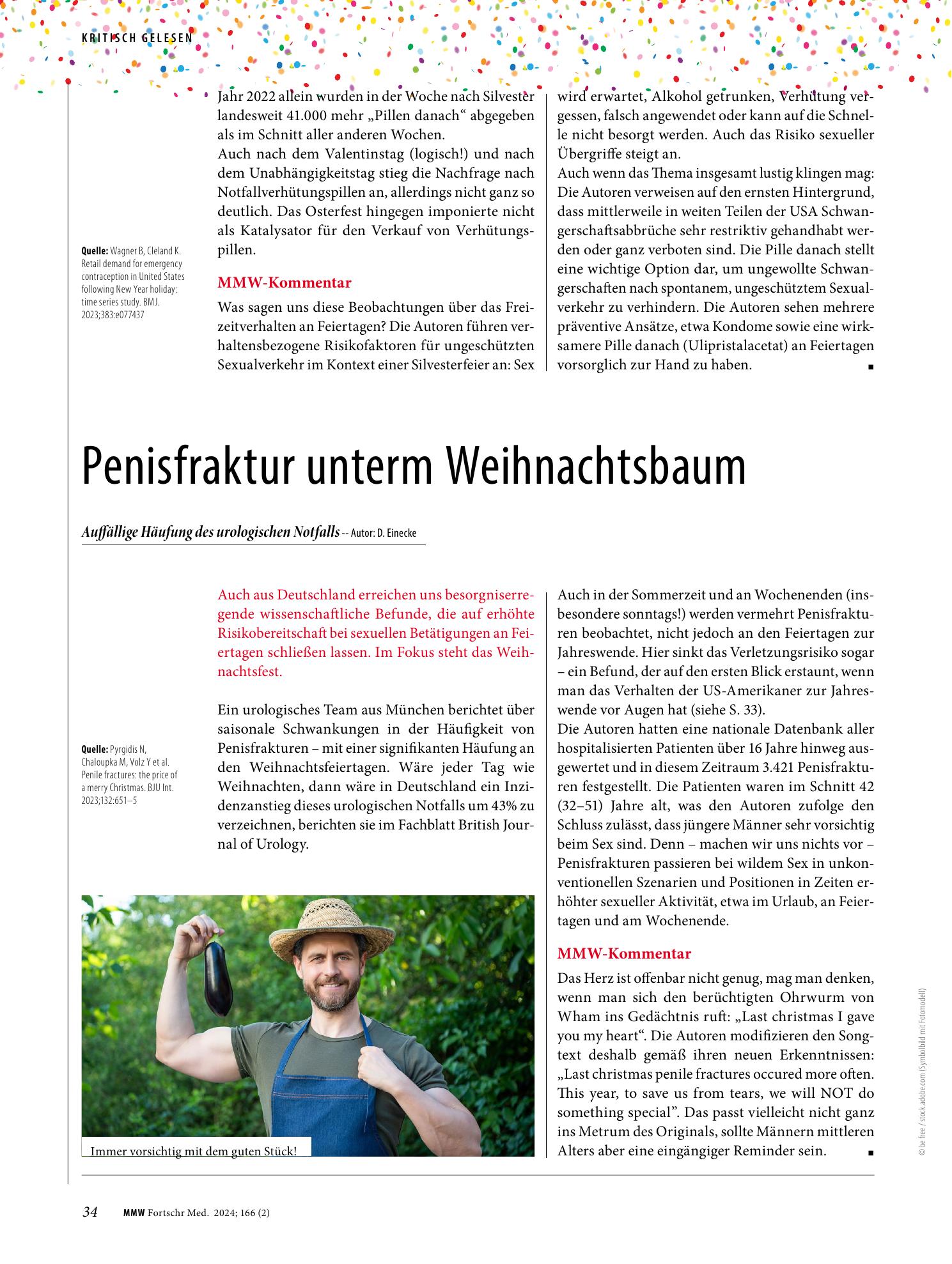 Vorschauseite 1: Penisfraktur unterm Weihnachtsbaum