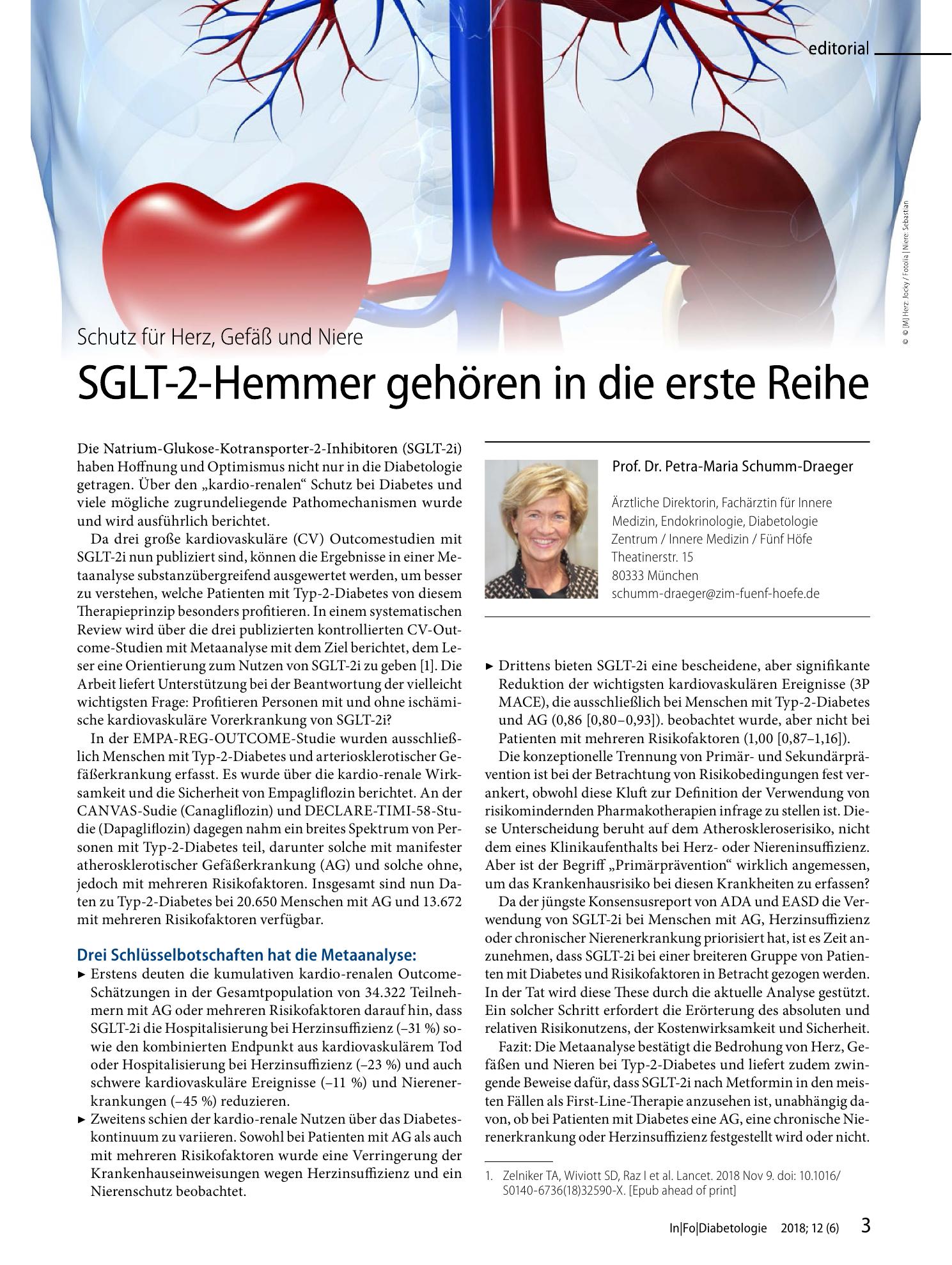 Vorschauseite 1: SGLT-2-Hemmer gehören in die erste Reihe