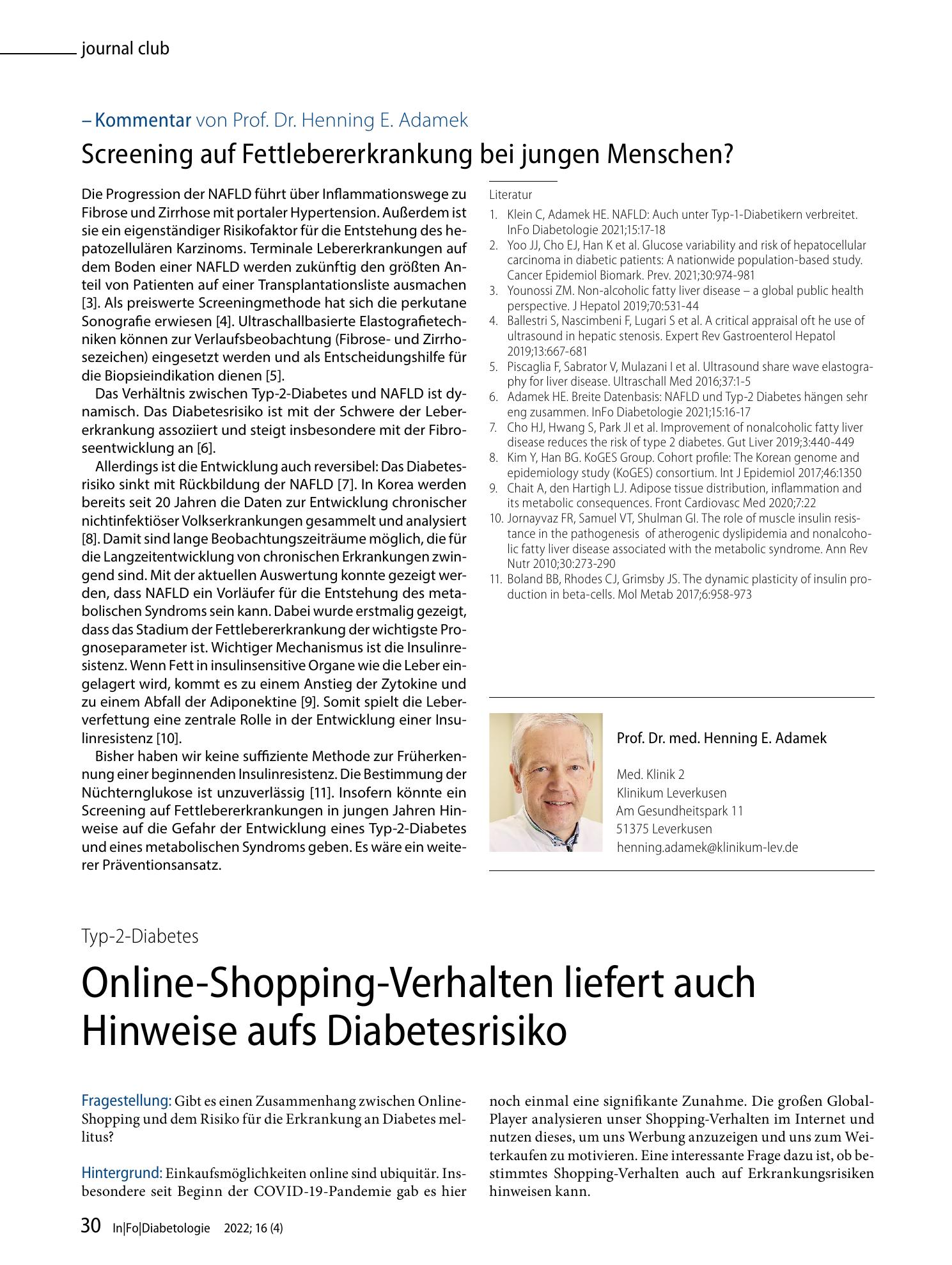 Vorschauseite 1: Online-Shopping-Verhalten liefert auch Hinweise aufs Diabetesrisiko