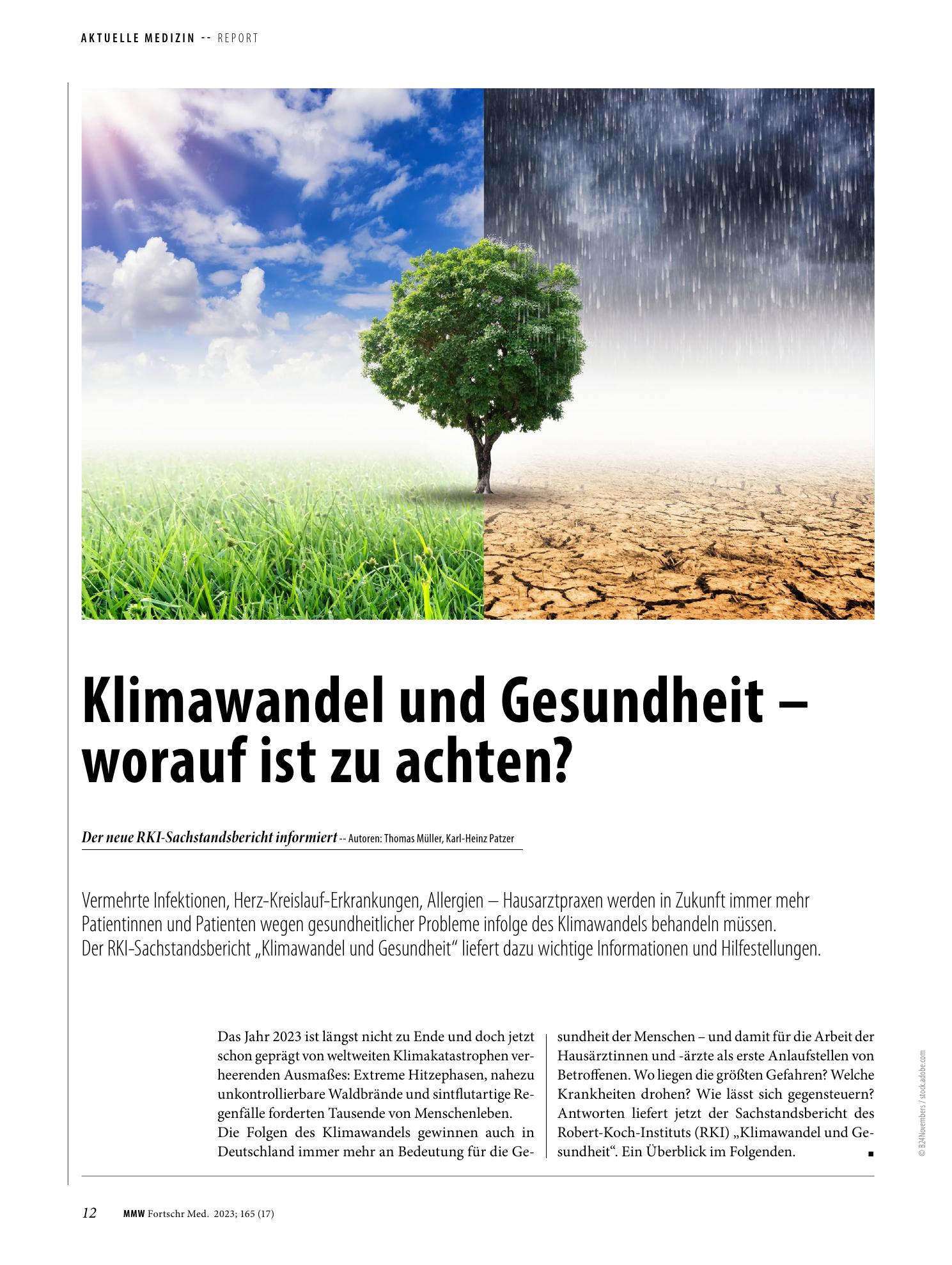 Vorschauseite 1: Klimawandel und Gesundheit - worauf ist zu achten?