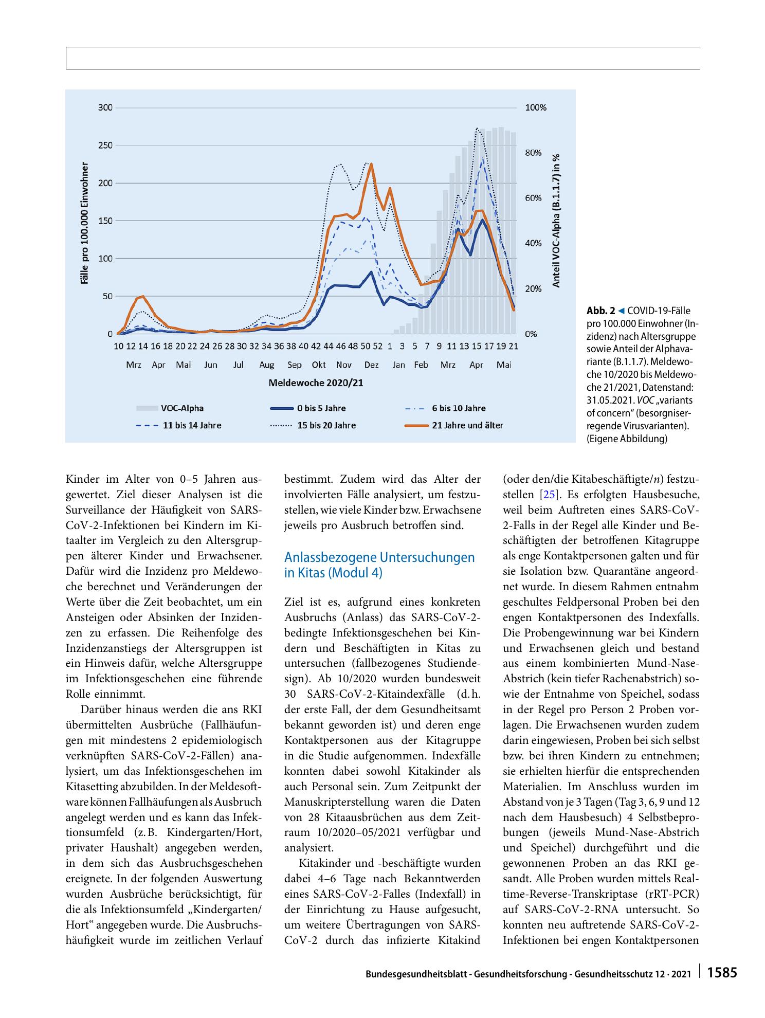 Vorschauseite 5: Infektionsgeschehen und Eindämmungsmaßnahmen in Kitas während der COVID-19-Pandemie – Erkenntnisse aus der Corona-KiTa-Studie